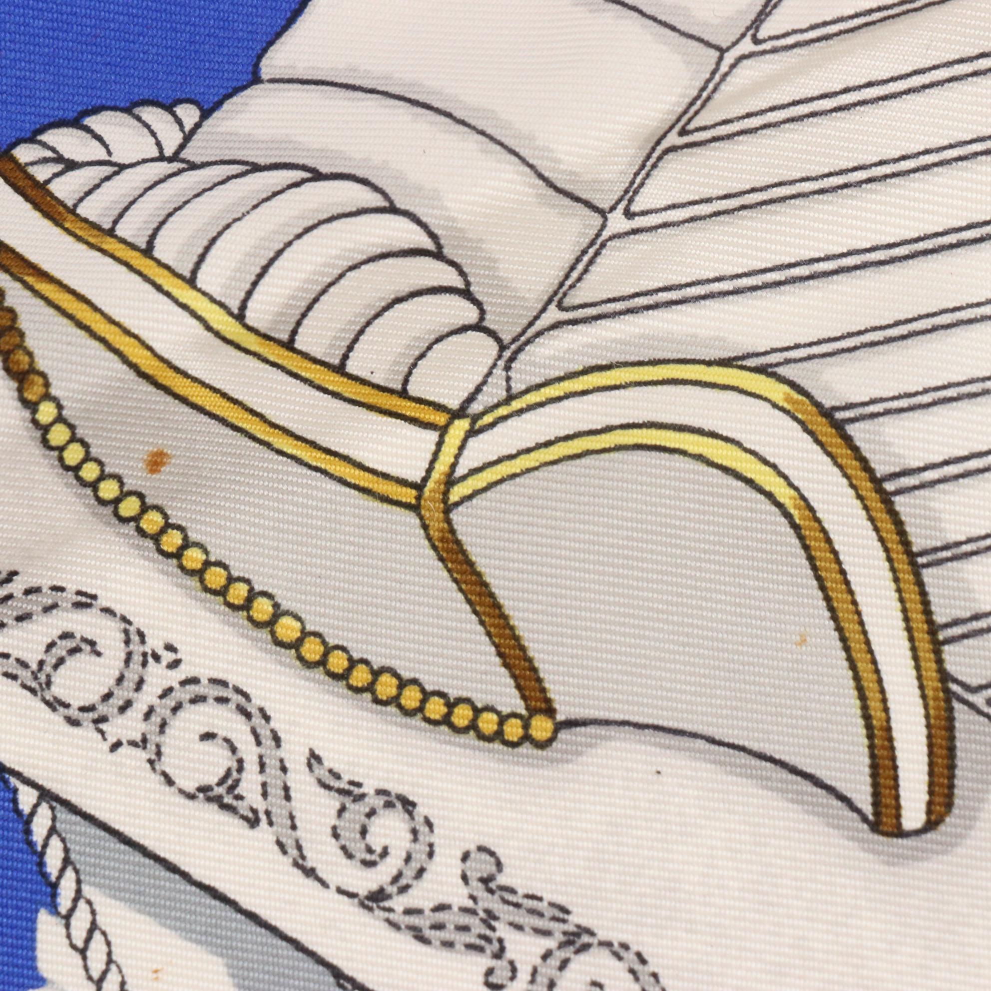 Hermès Early Issue "Selles a Housse" Scarf 90 in Silk Twill