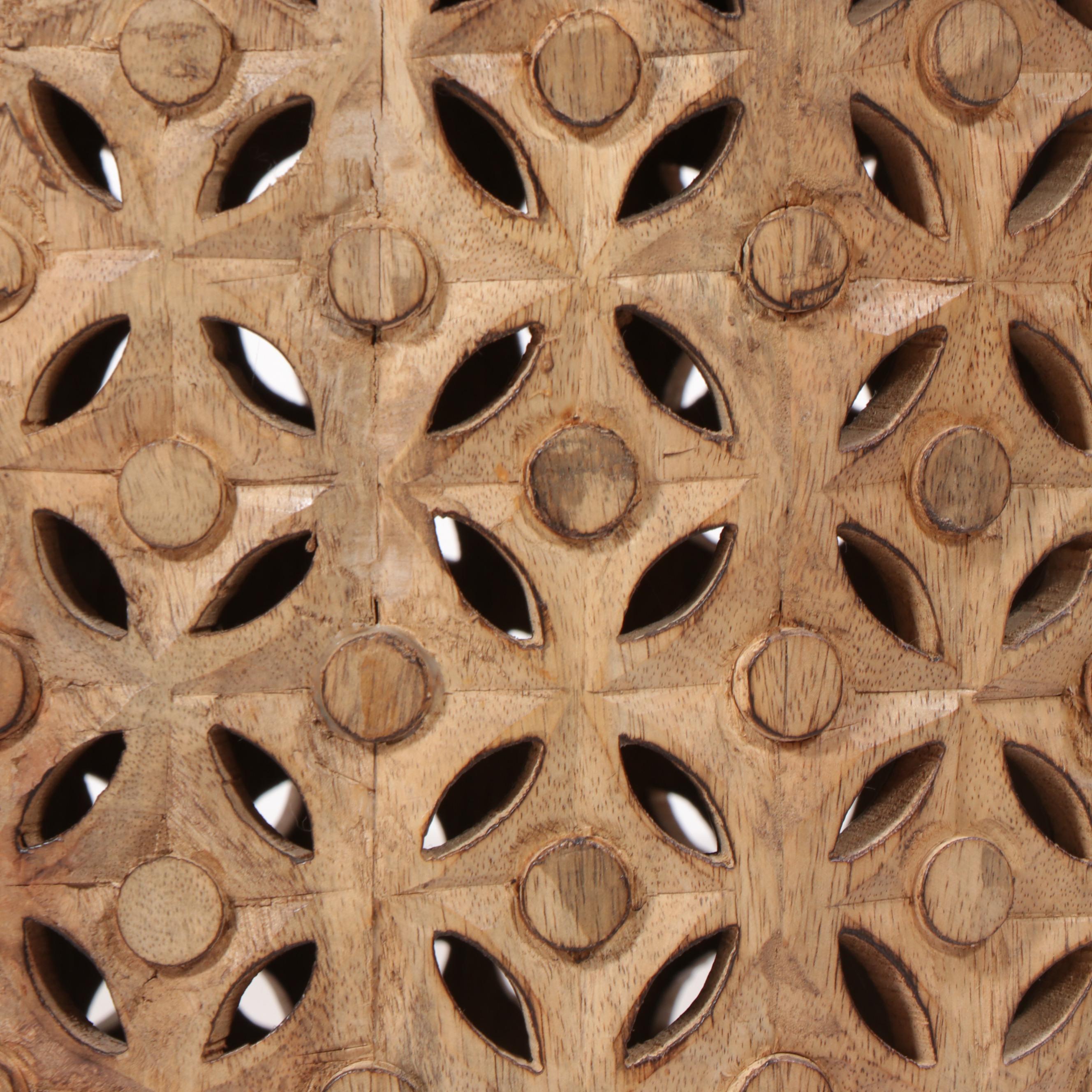 West Elm Hand-Carved Mango Wood Side Table