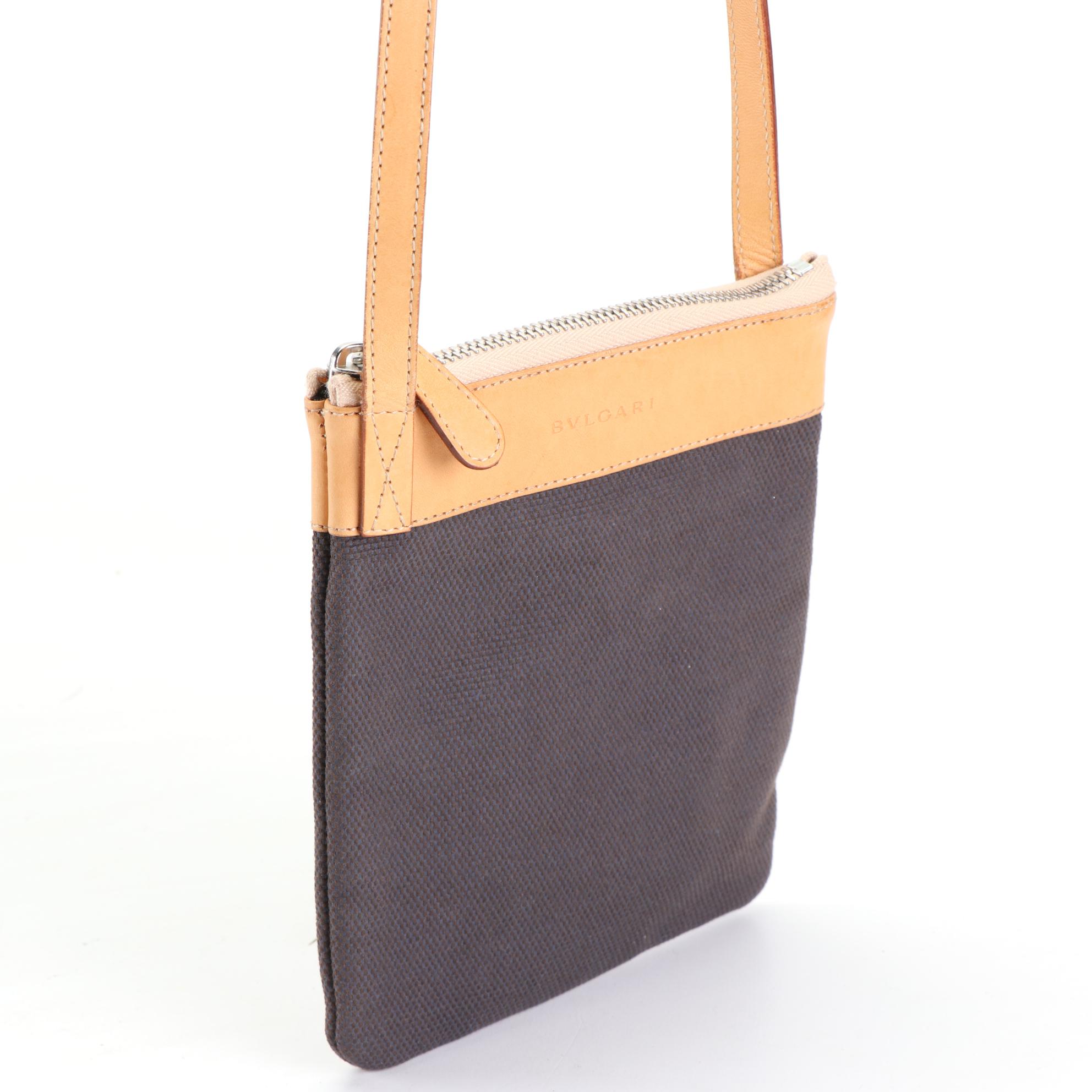 BVLGARI Crossbody Bag in Canvas and Leather