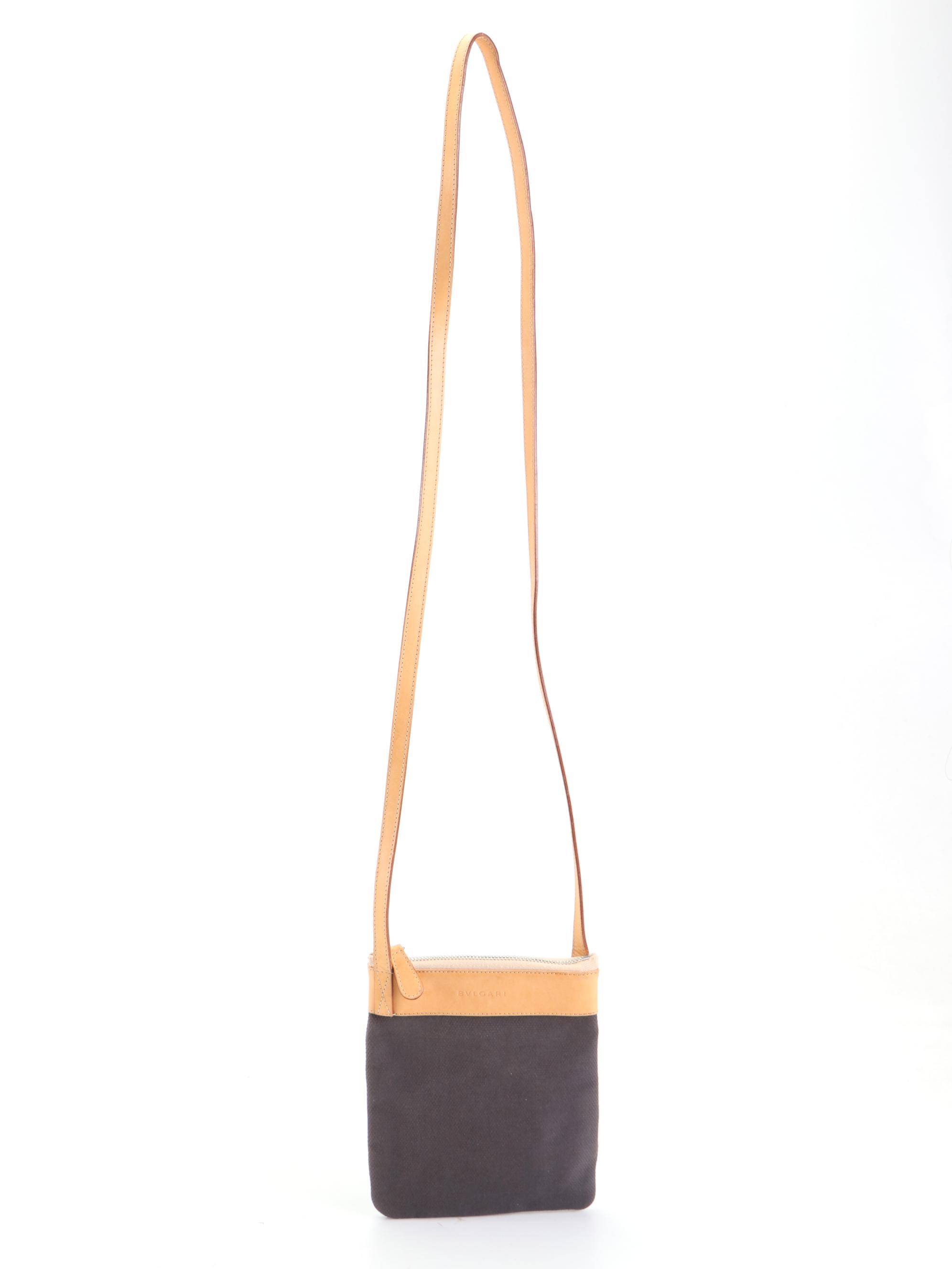 BVLGARI Crossbody Bag in Canvas and Leather