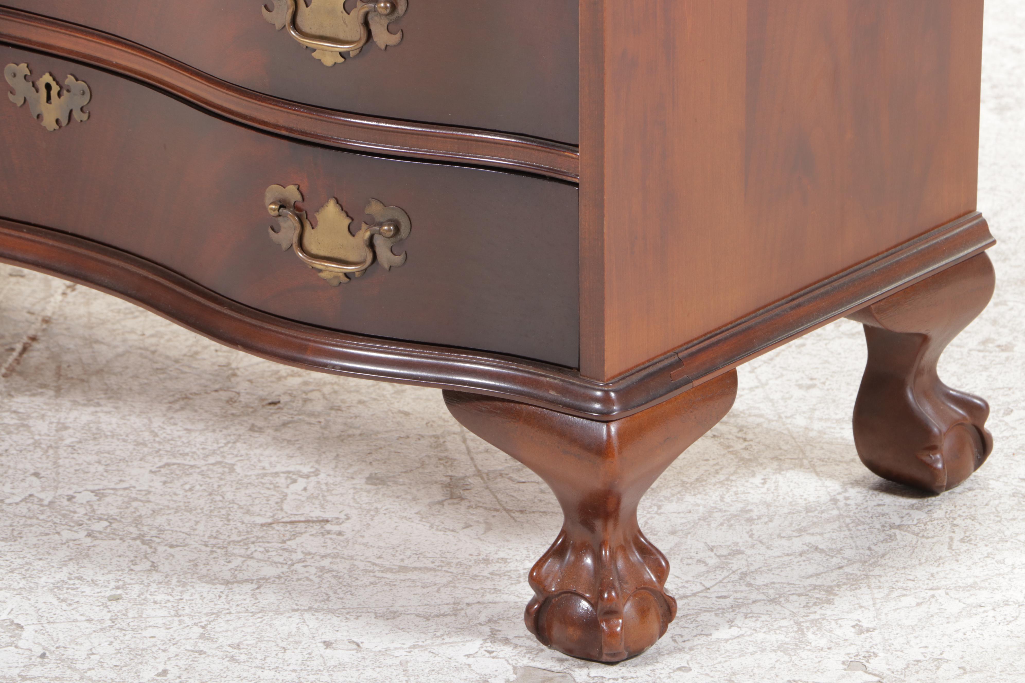 Jasper Cabinet Chippendale Style Mahogany Secretary Bookcase, Late 20th Century