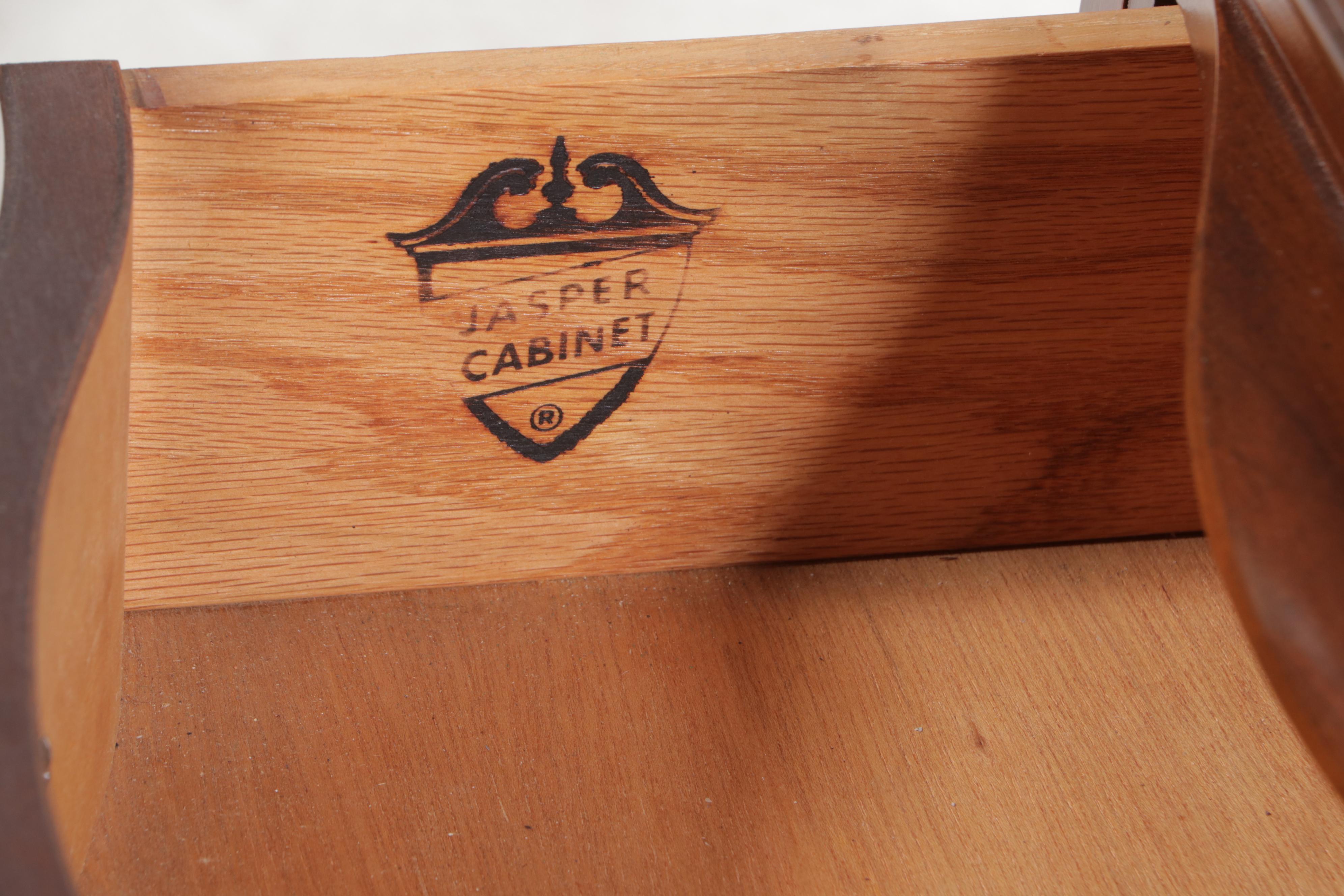 Jasper Cabinet Chippendale Style Mahogany Secretary Bookcase, Late 20th Century