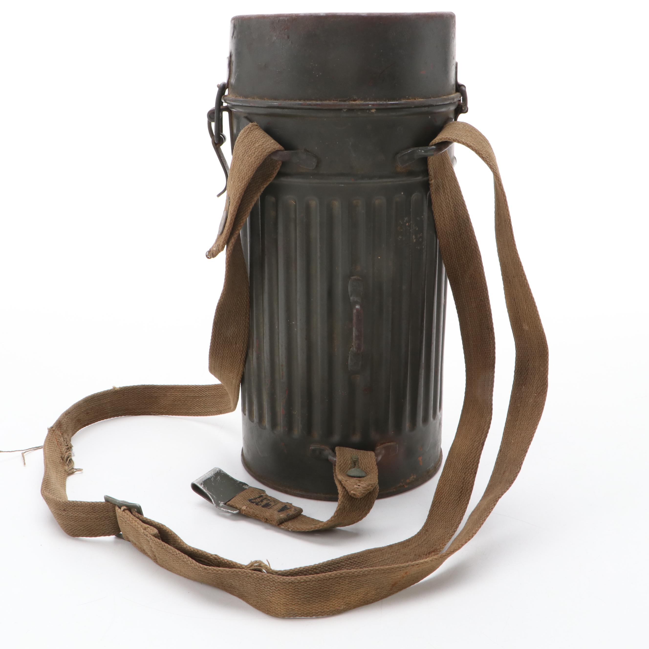 World War II German Gas Mask with Canister