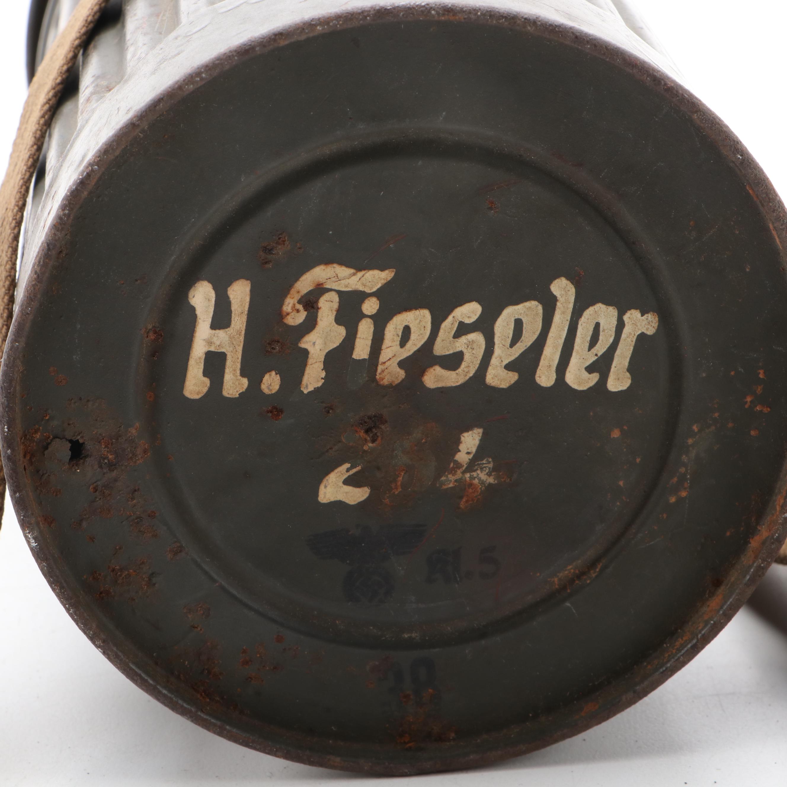 World War II German Gas Mask with Canister