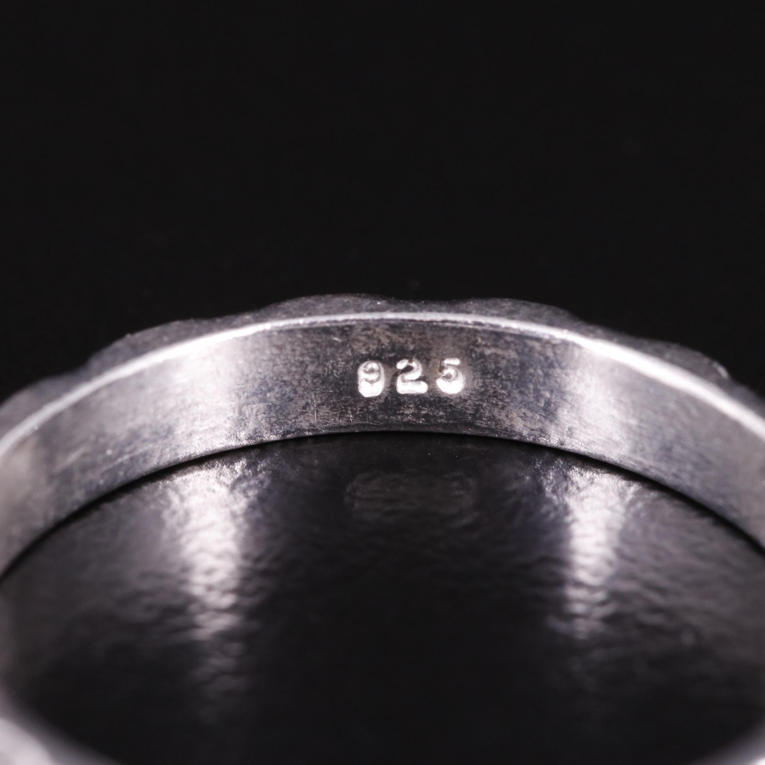 Sterling Wave Patterned Band