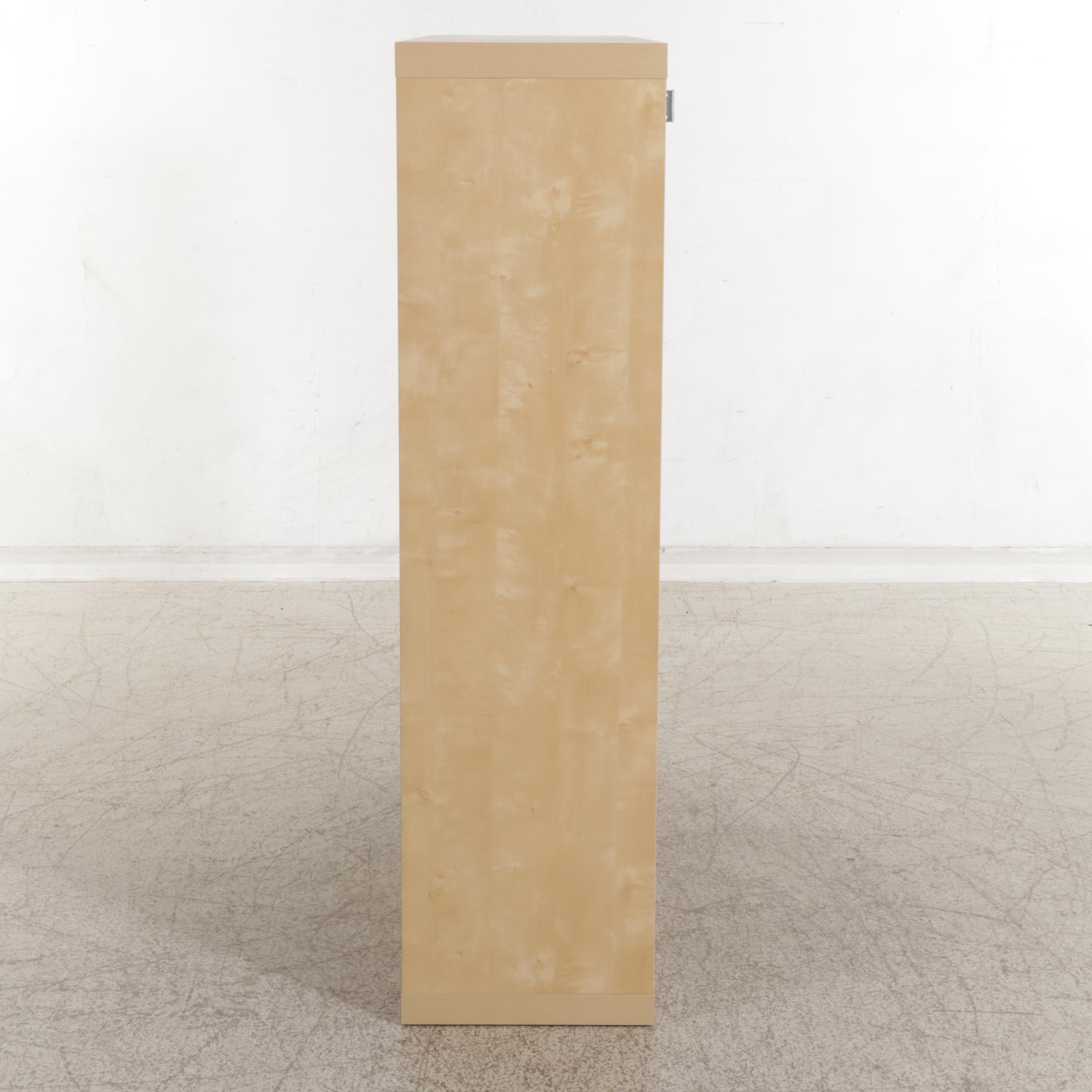 Contemporary 16-Bay Wooden Finish Storage Shelf