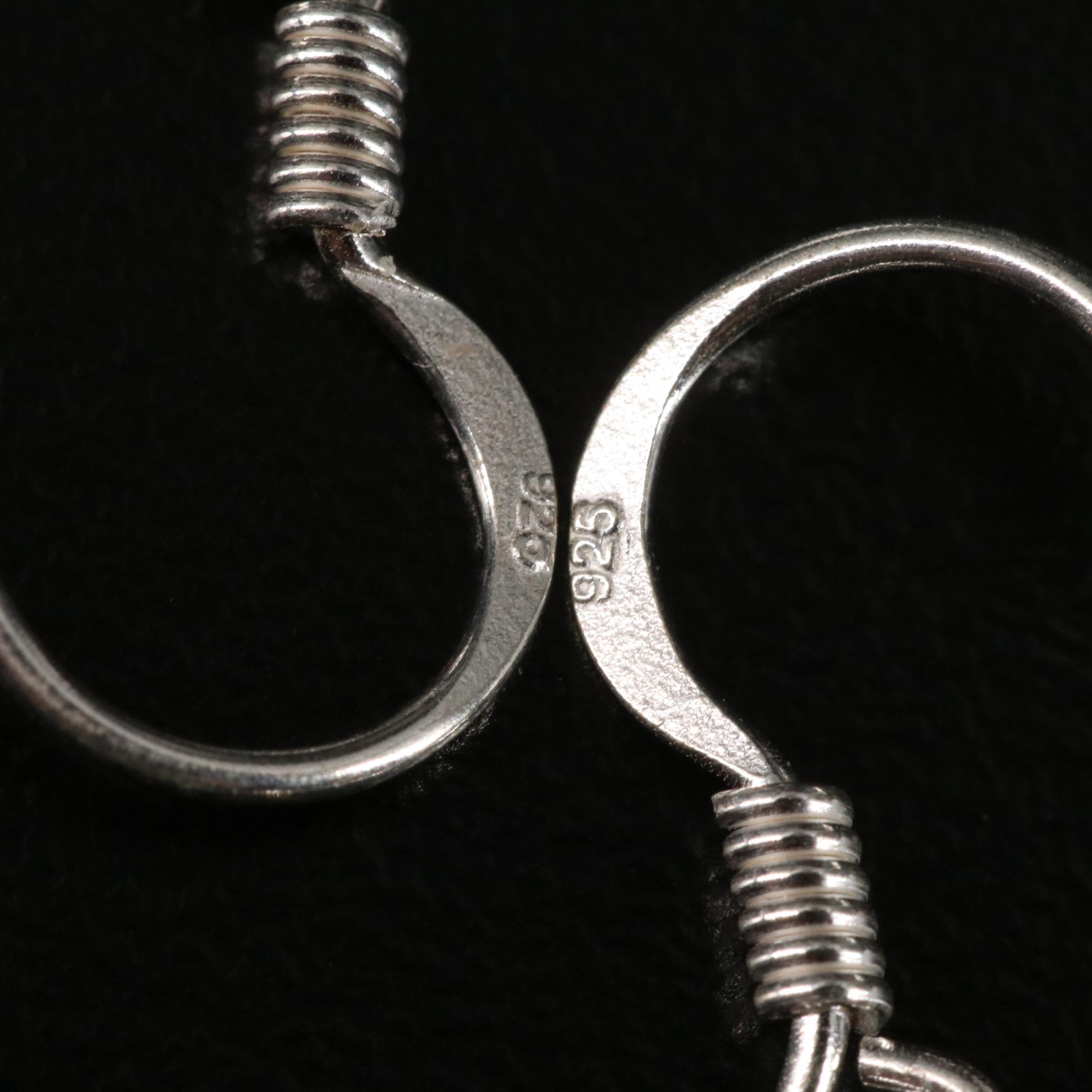 Sterling Smoky Quartz Drop Earrings