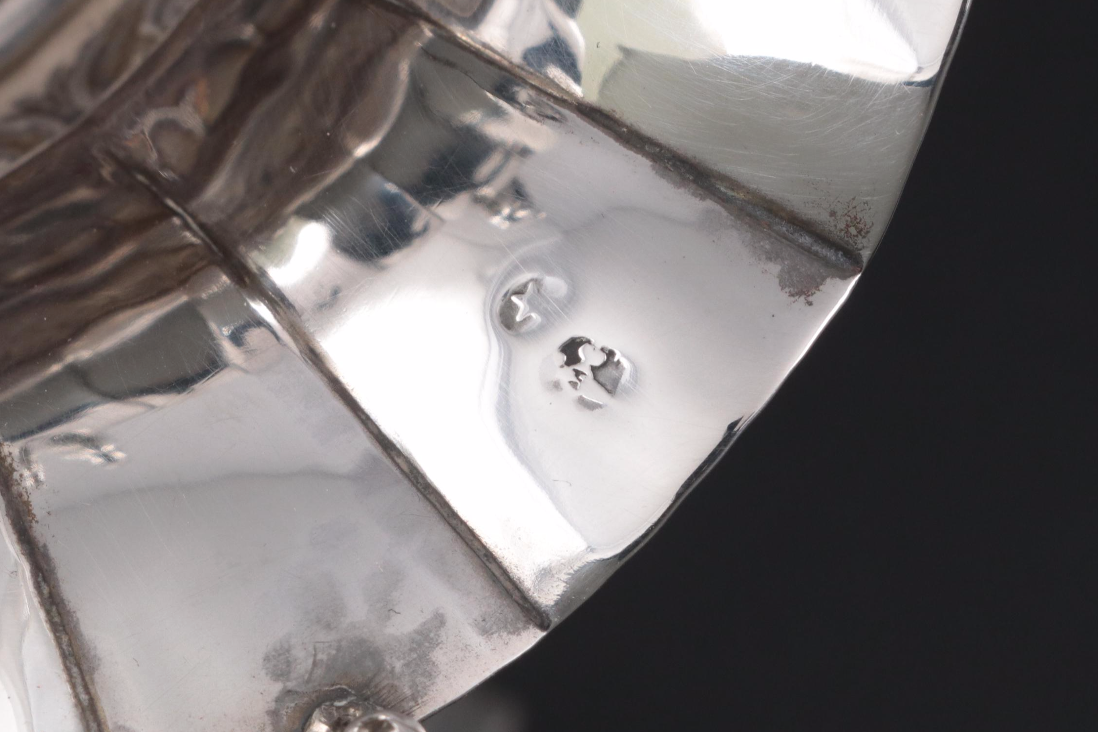 Spanish 915 Silver Sweet Meat Table Centerpiece with Swan Base