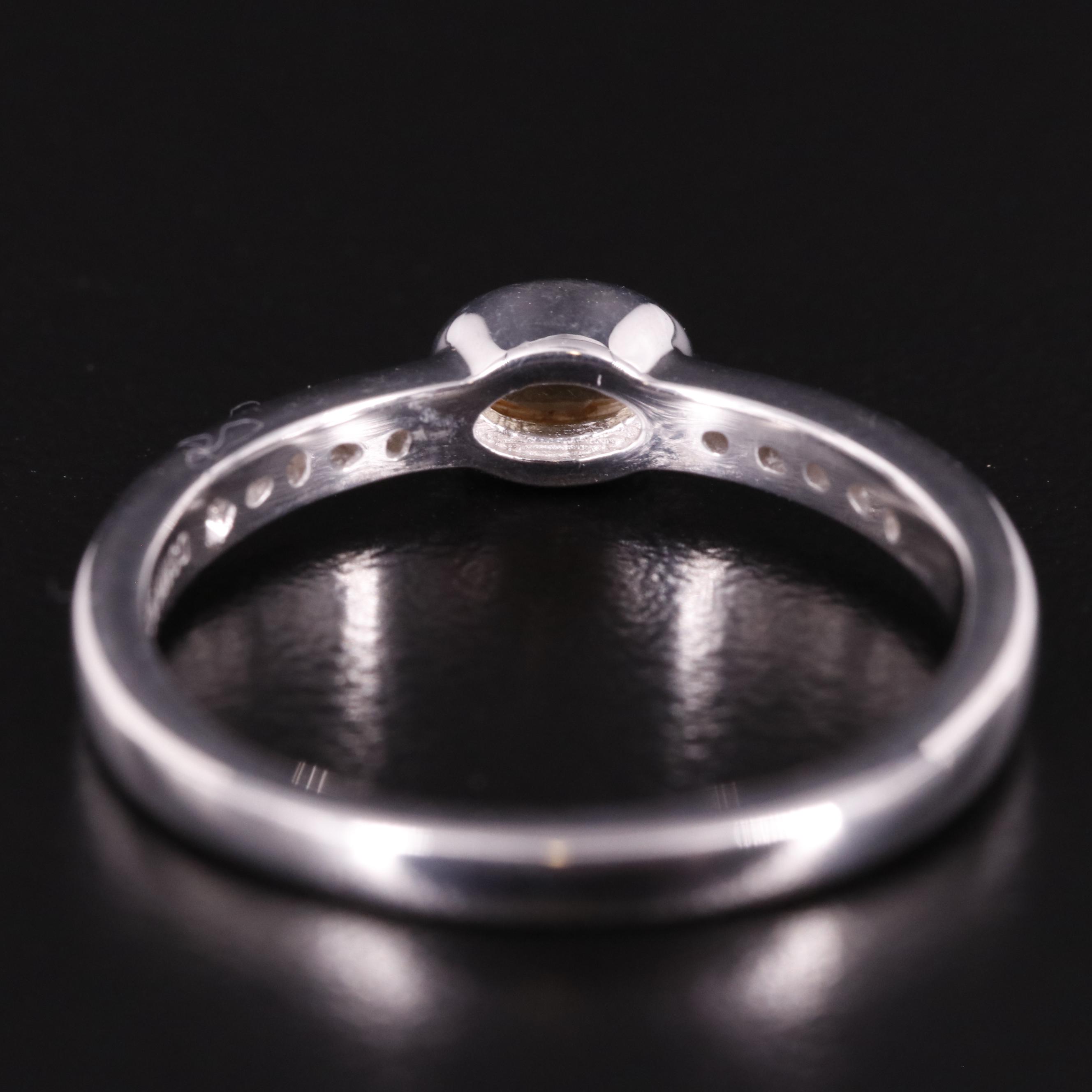 Sterling Citrine and White Topaz Ring