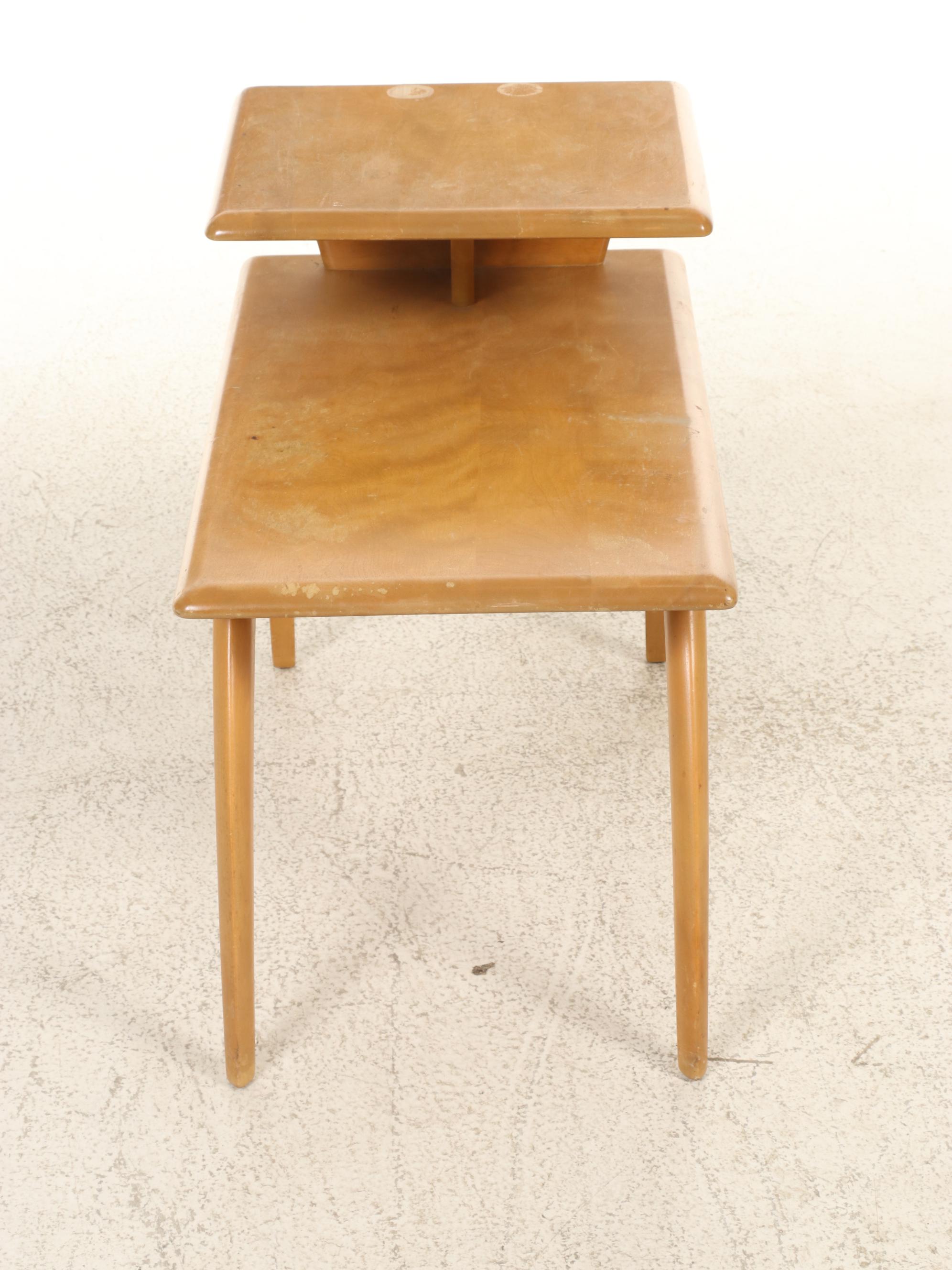 Heywood-Wakefield Blonde Tiered Side Table, Thonet Style Bentwood Chair and More