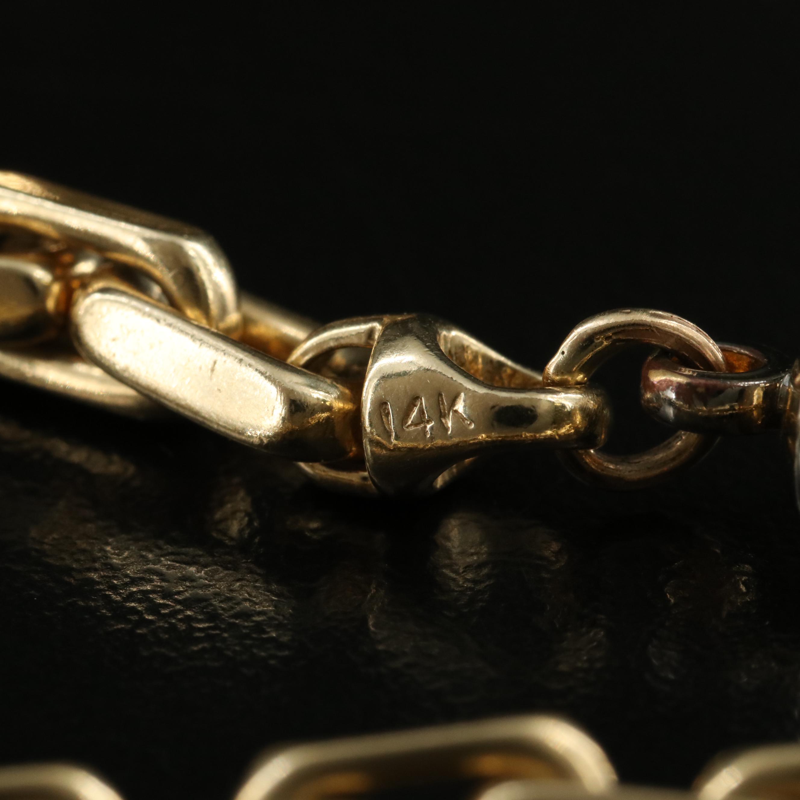 14K Cable Link Necklace