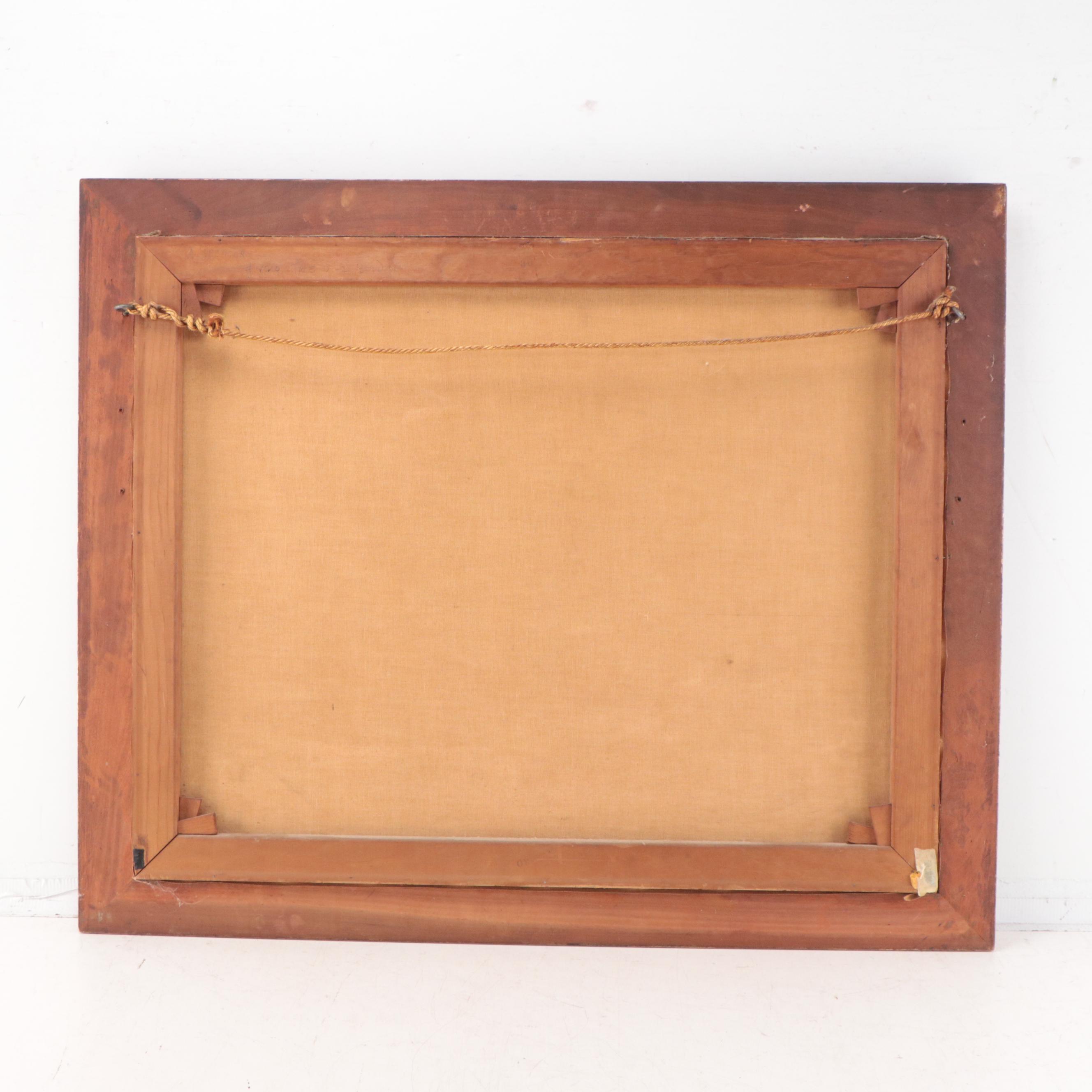 A. Spencer Country Landscape Oil Painting "The Old Bridge"