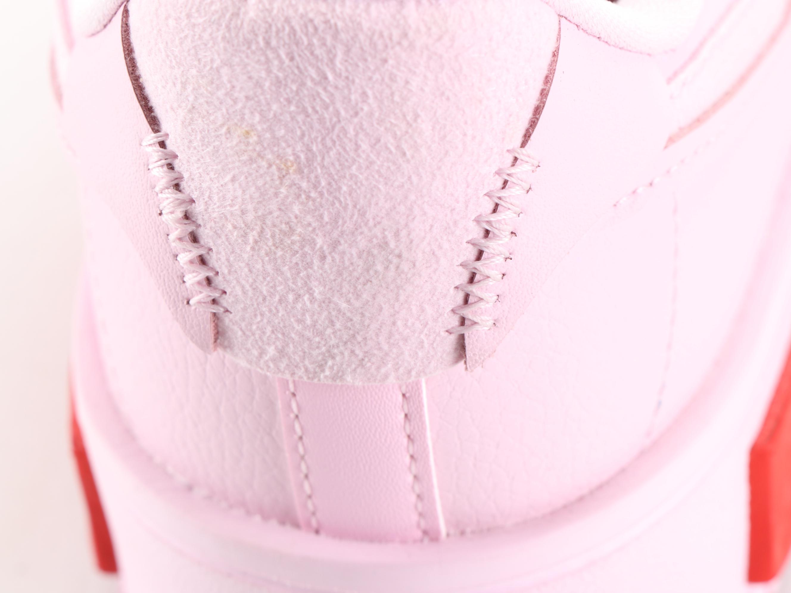 Nike Air Force 1 Fontanka Sneakers in Light Pink and Red Accents with Box