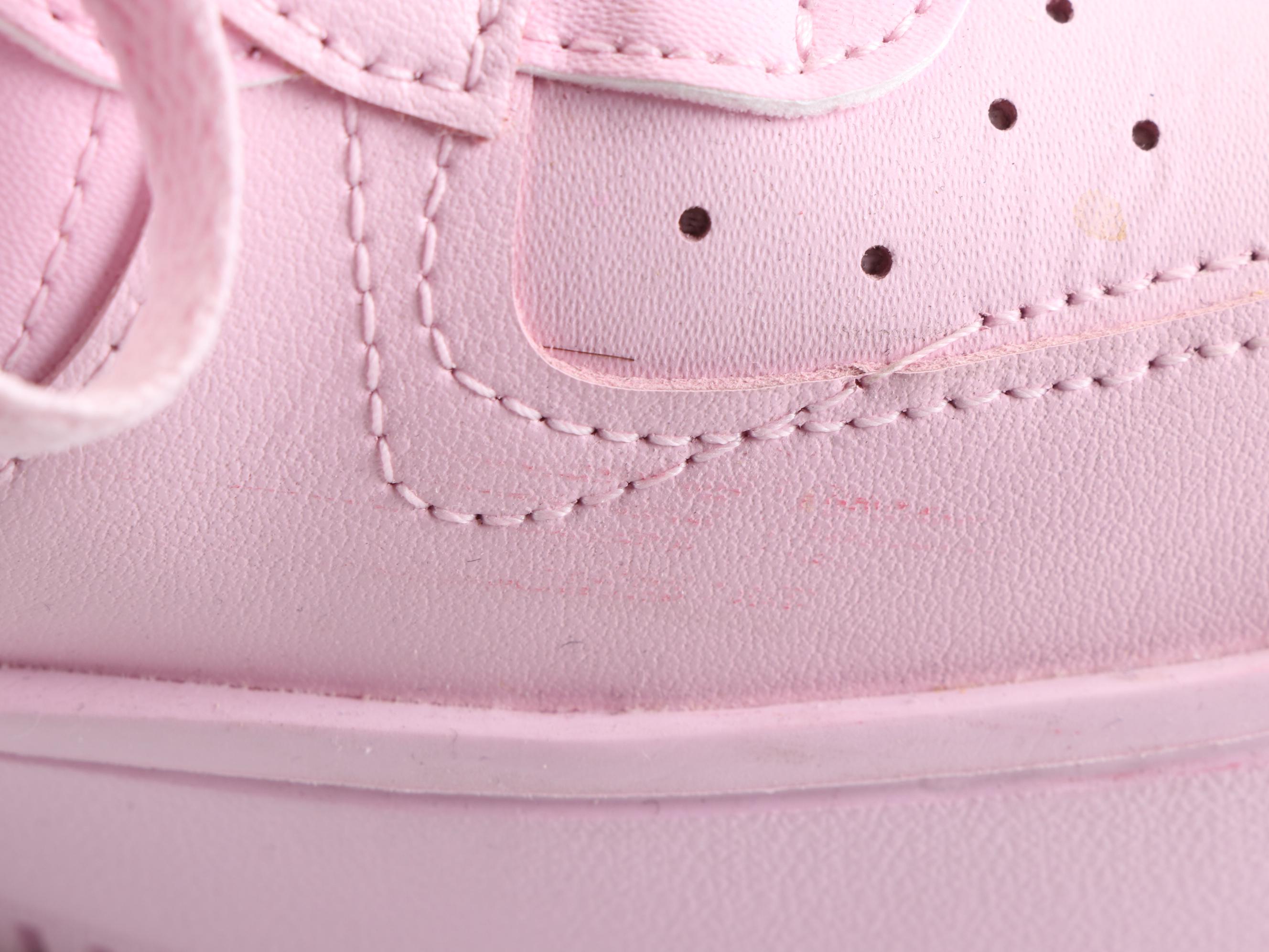 Nike Air Force 1 Fontanka Sneakers in Light Pink and Red Accents with Box