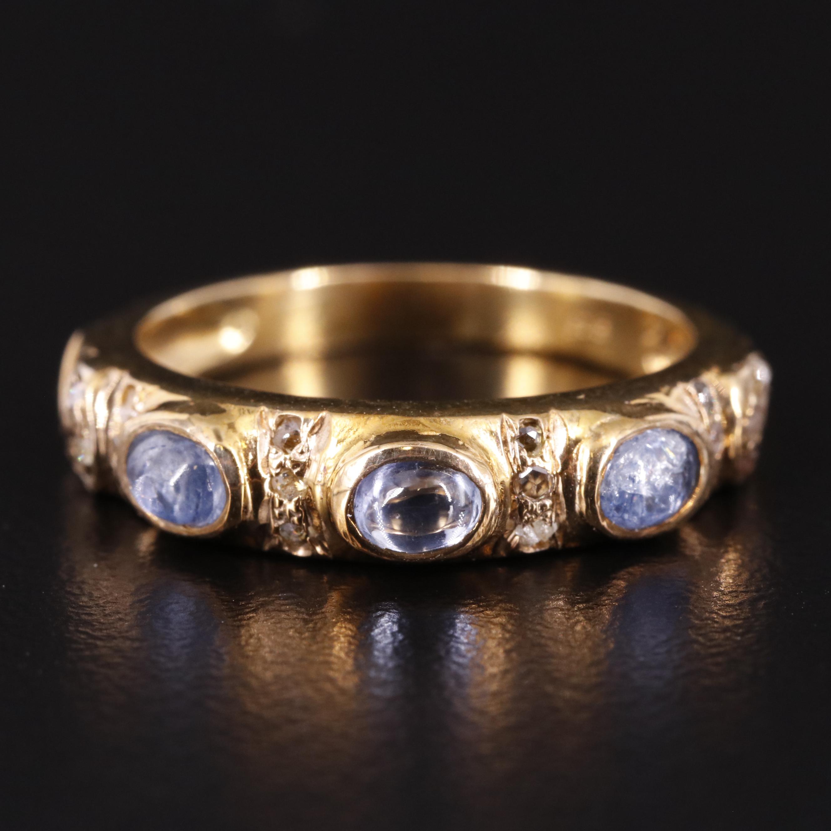Sterling Sapphire and Diamond Ring