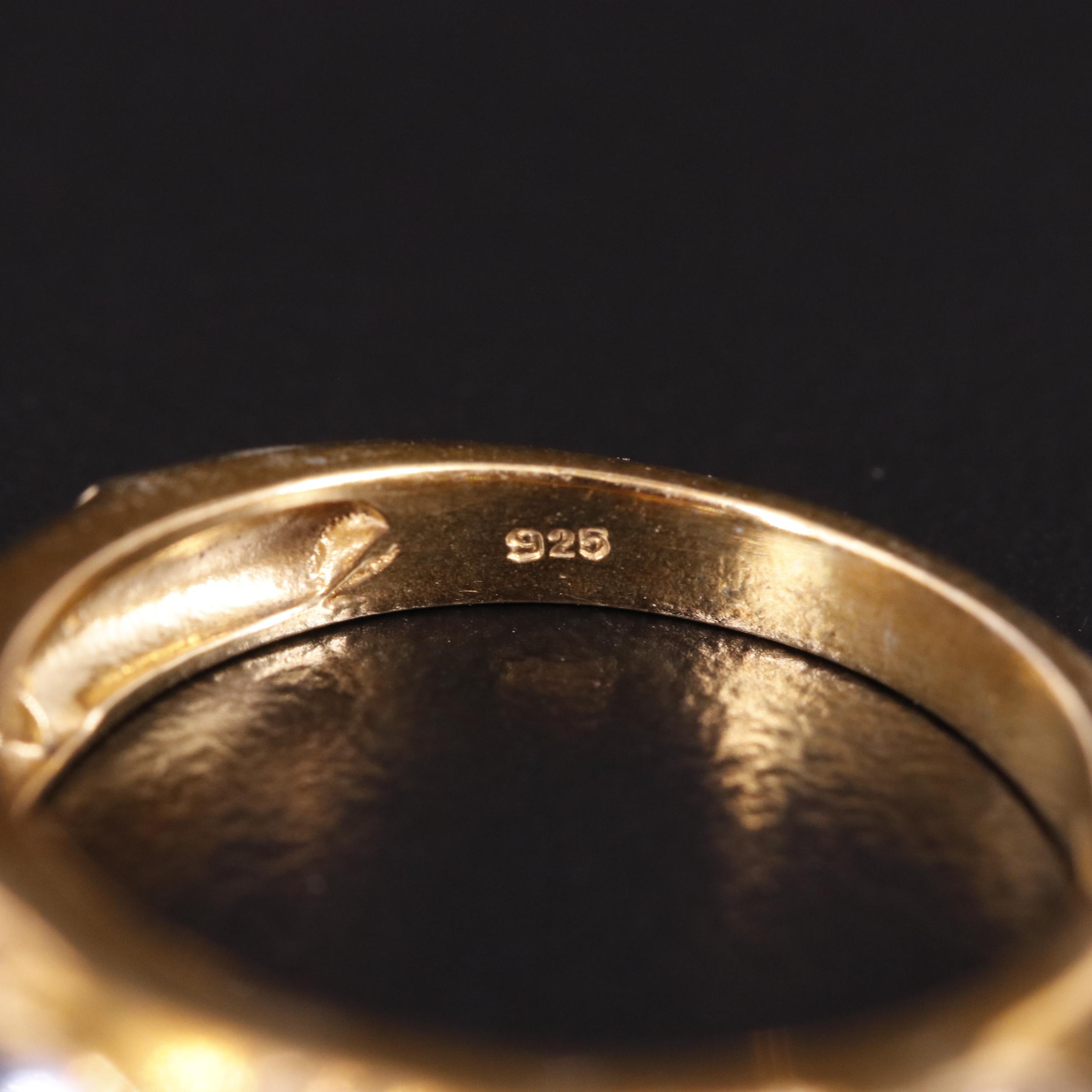 Sterling Sapphire and Diamond Ring