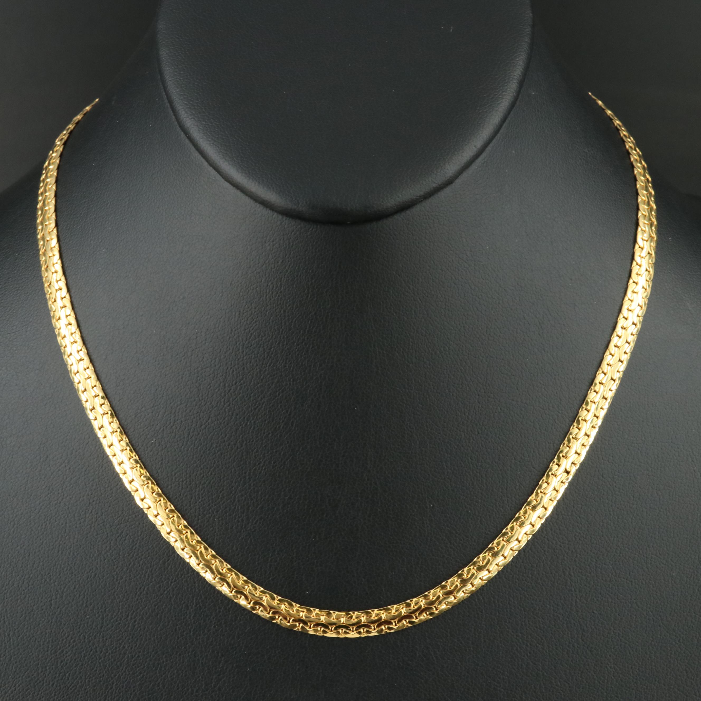 Italian 14K Double C-Link Necklace