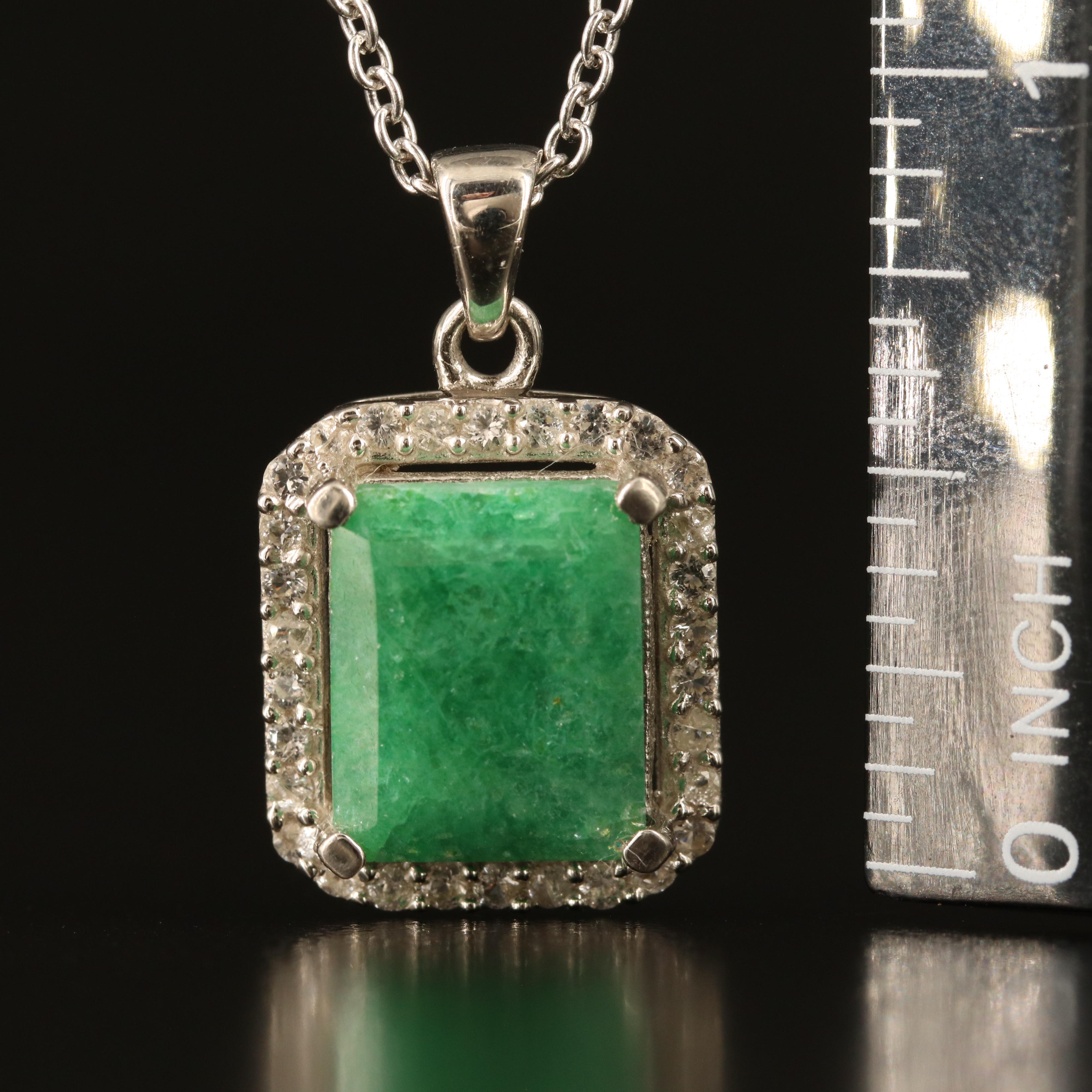 Sterling Beryl and Topaz Pendant Necklaces