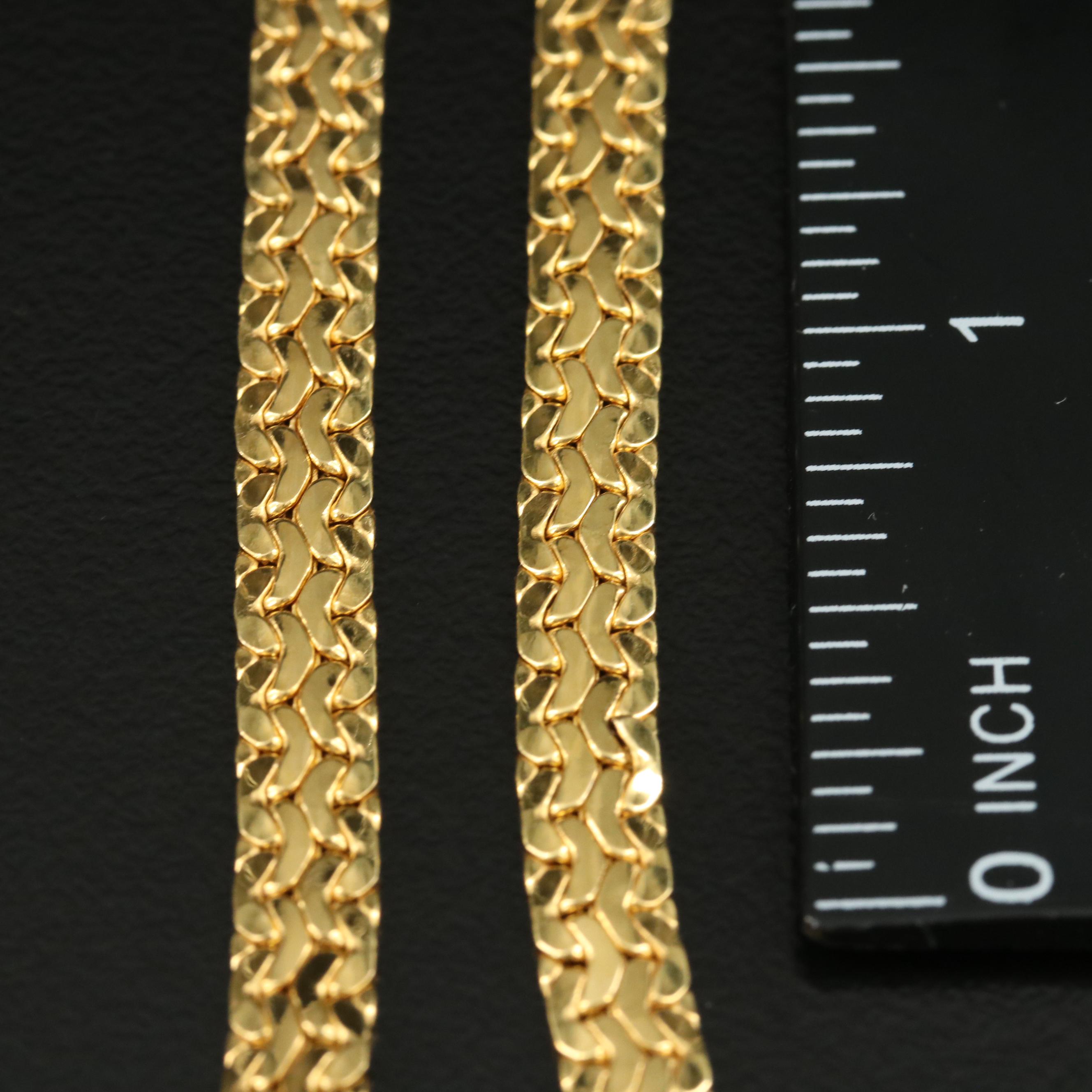 Italian 14K Double C-Link Necklace