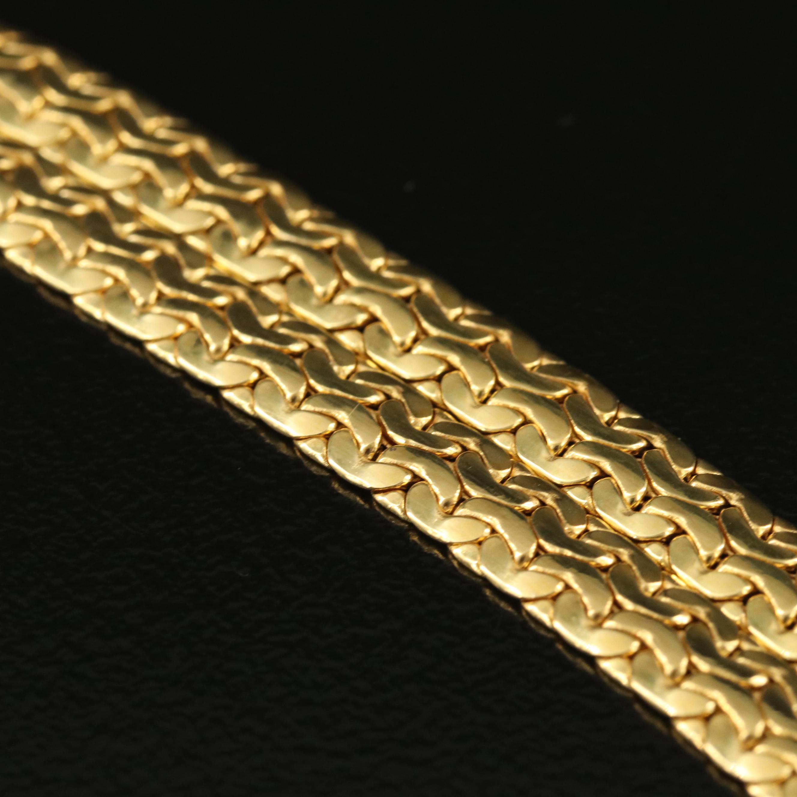 Italian 14K Double C-Link Necklace