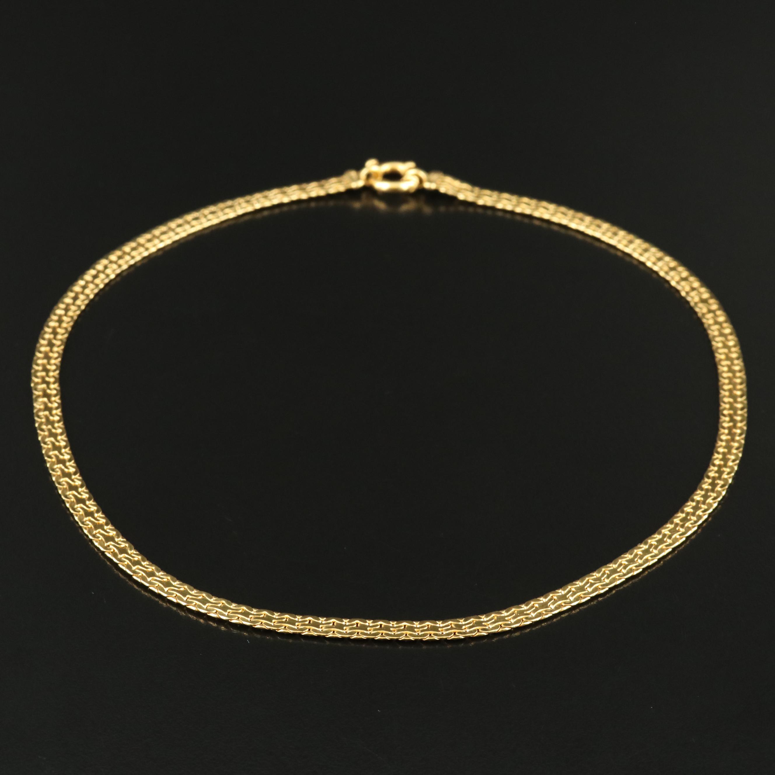 Italian 14K Double C-Link Necklace