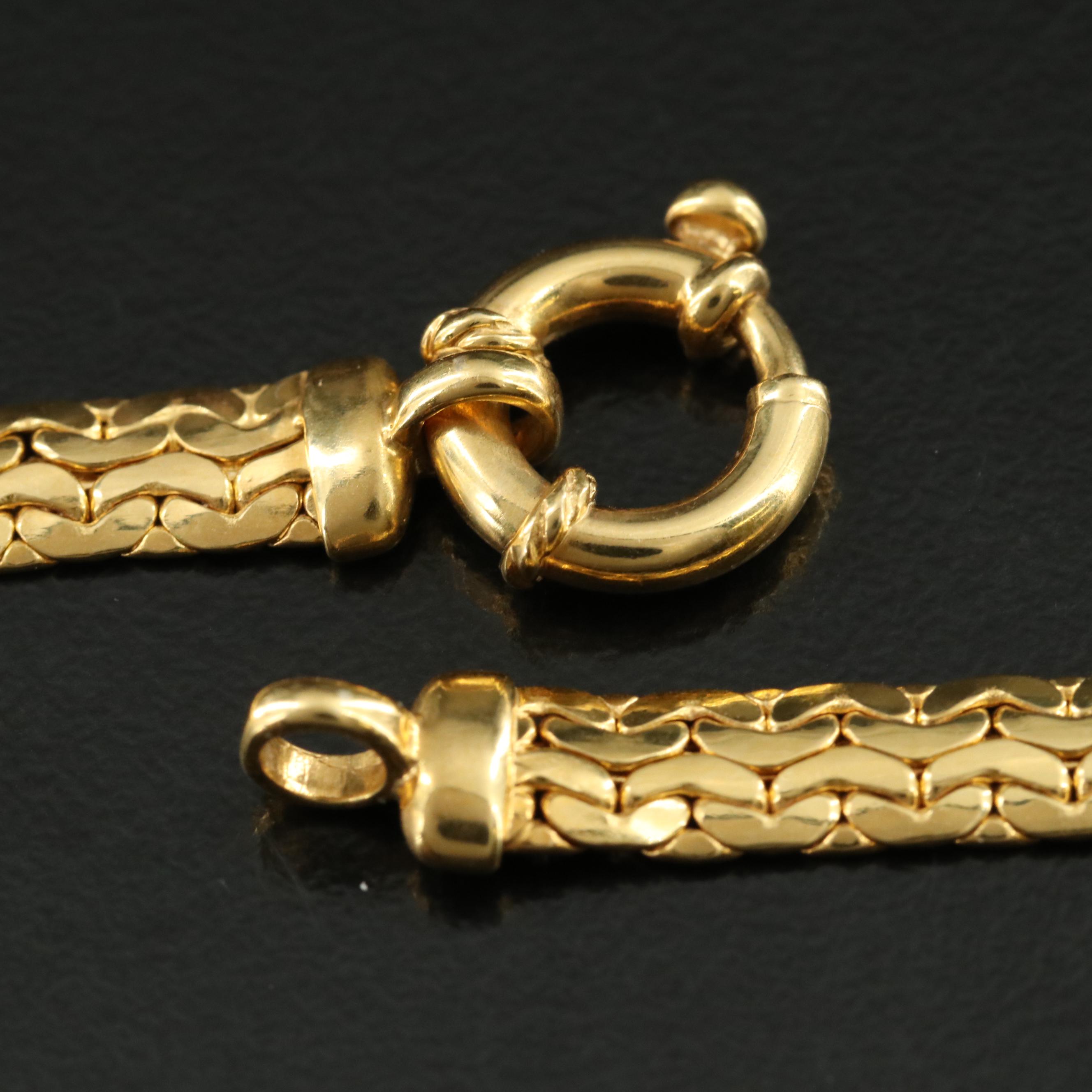 Italian 14K Double C-Link Necklace