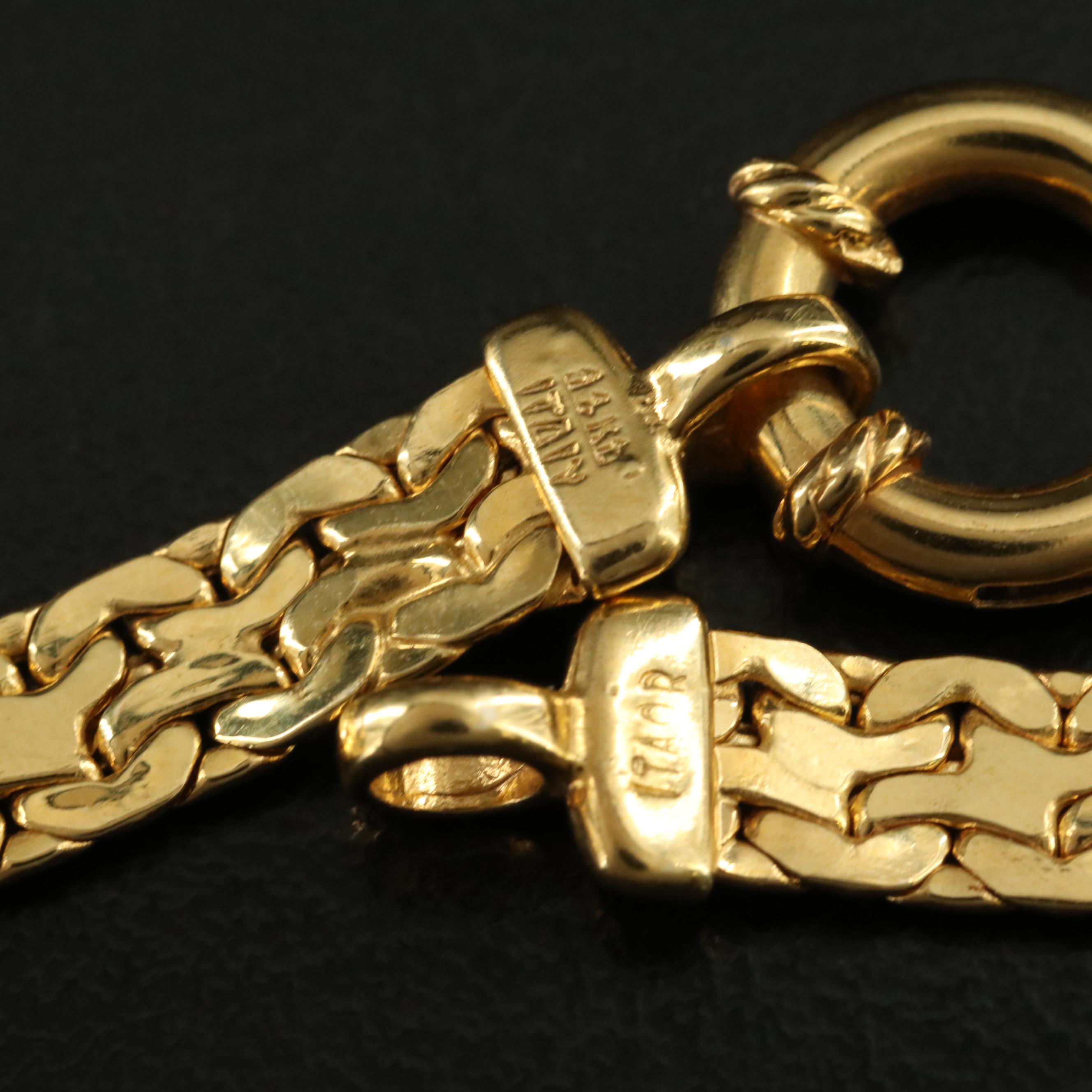 Italian 14K Double C-Link Necklace