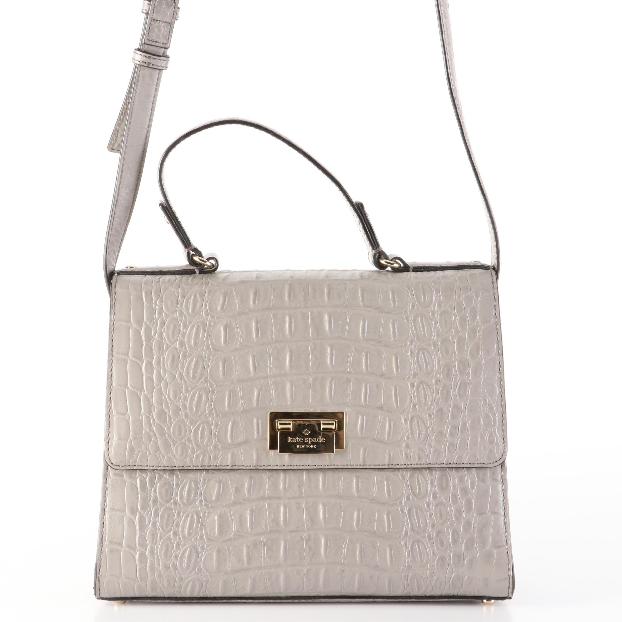 Kate Spade Croc-Embossed Leather Two-Way Bag