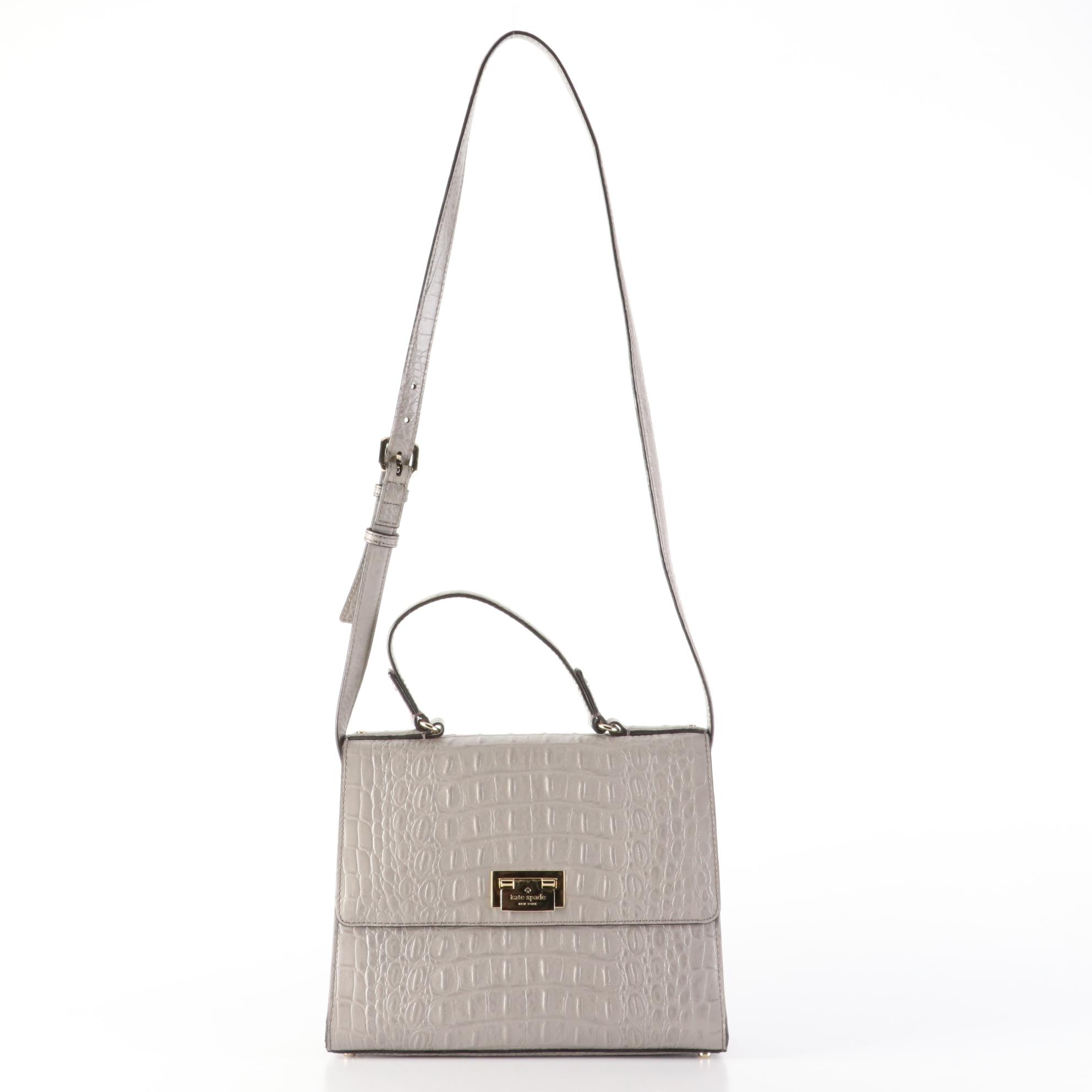 Kate Spade Croc-Embossed Leather Two-Way Bag