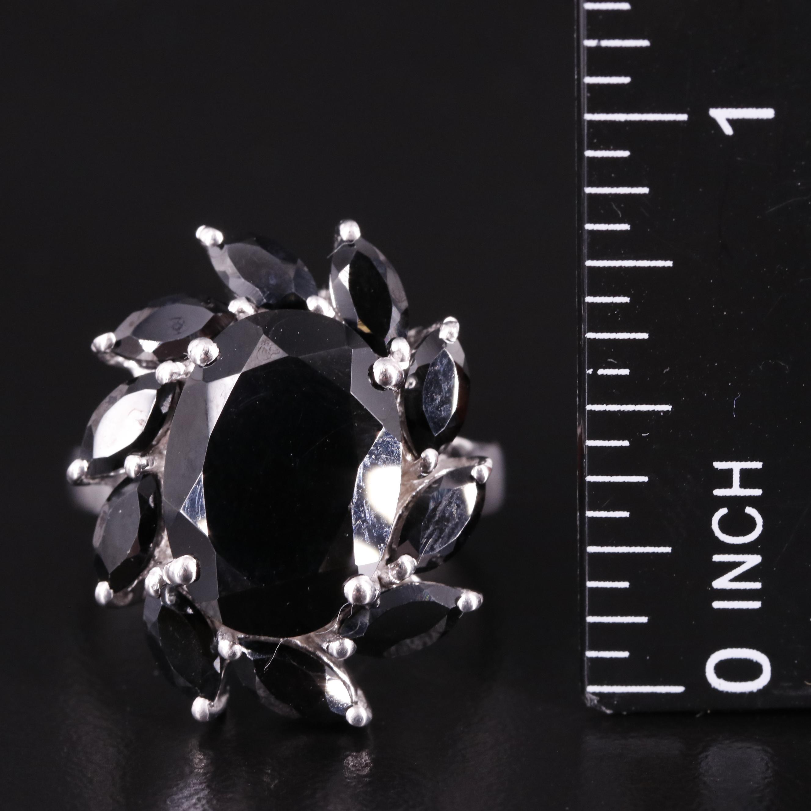 Sterling Cubic Zirconia Pinwheel Halo Ring