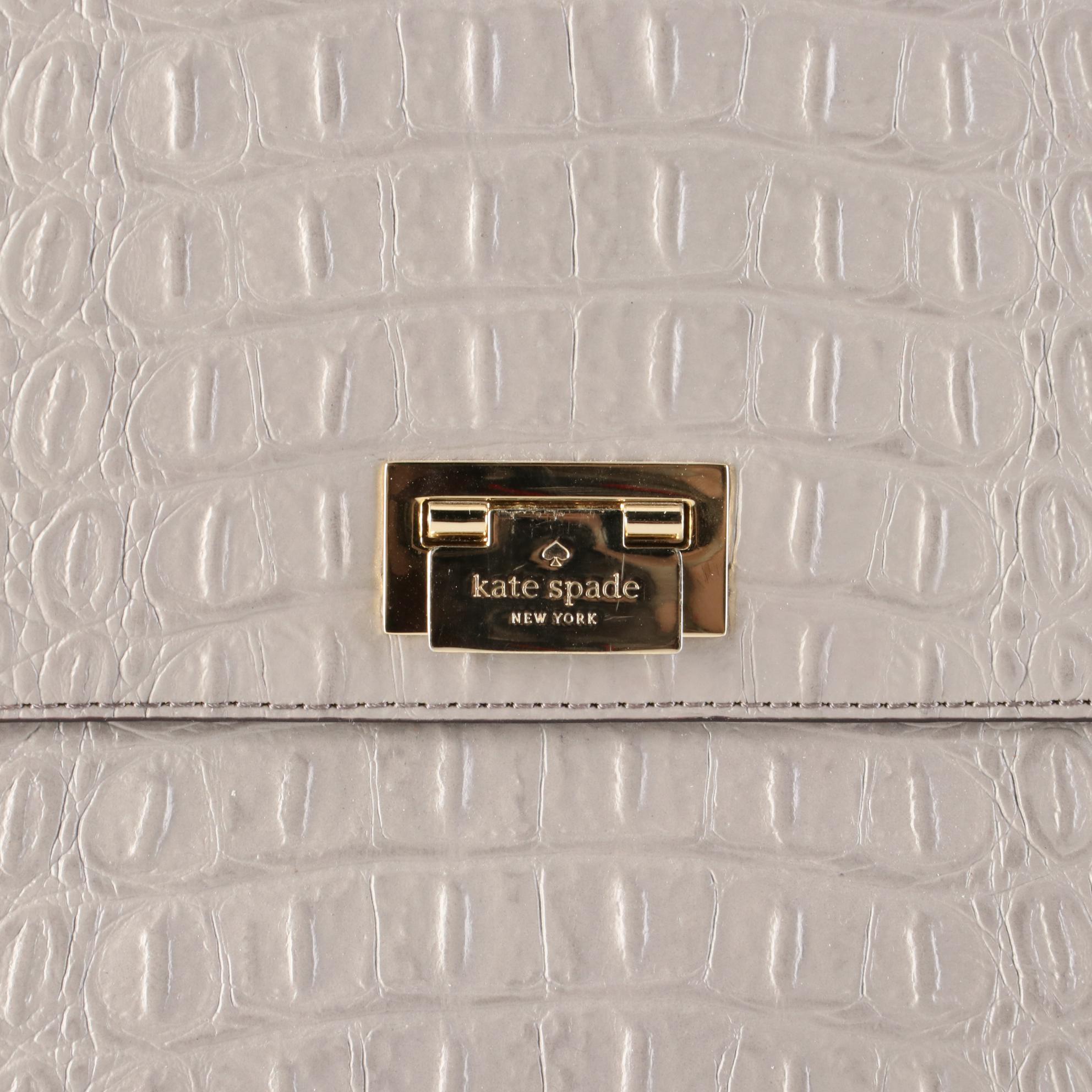 Kate Spade Croc-Embossed Leather Two-Way Bag