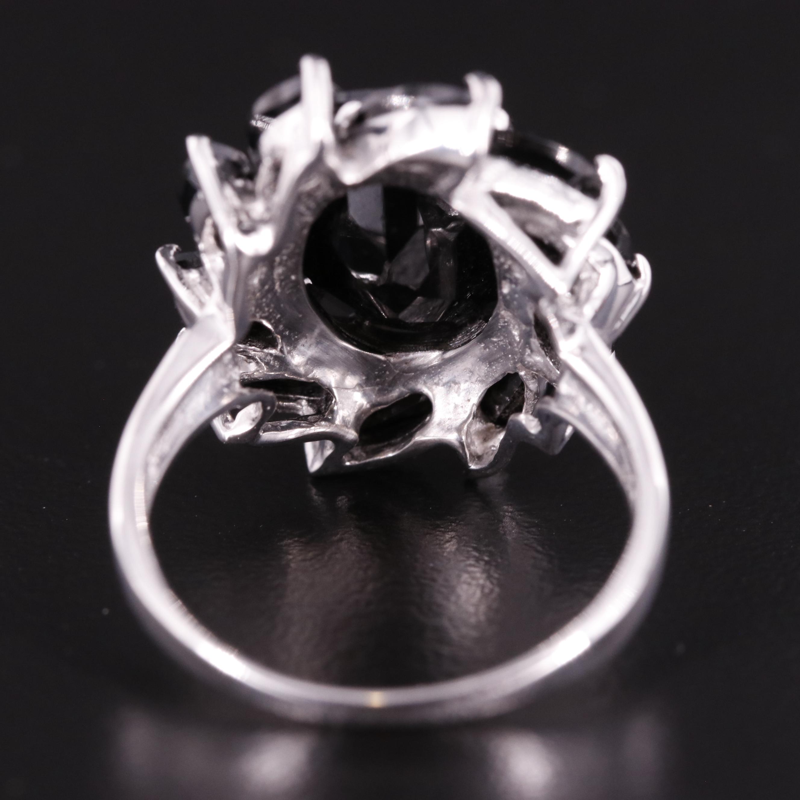 Sterling Cubic Zirconia Pinwheel Halo Ring