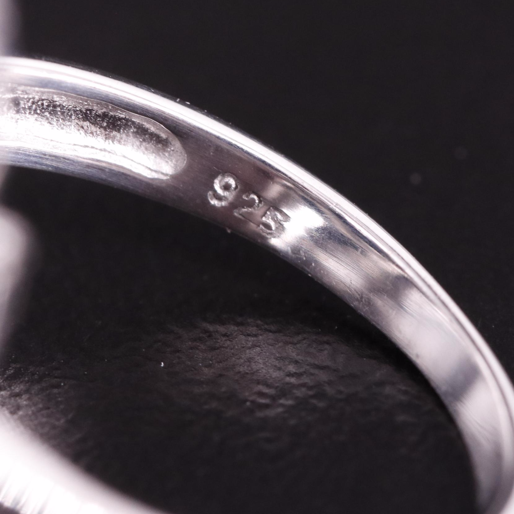 Sterling Cubic Zirconia Pinwheel Halo Ring