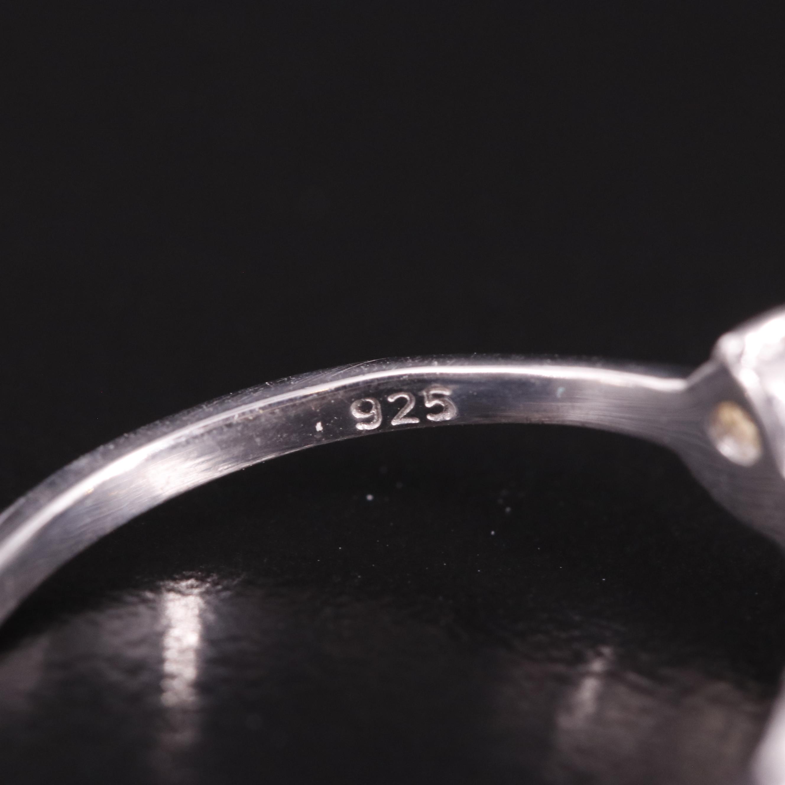 Sterling Citrine, Amethyst, and Sapphire Ring