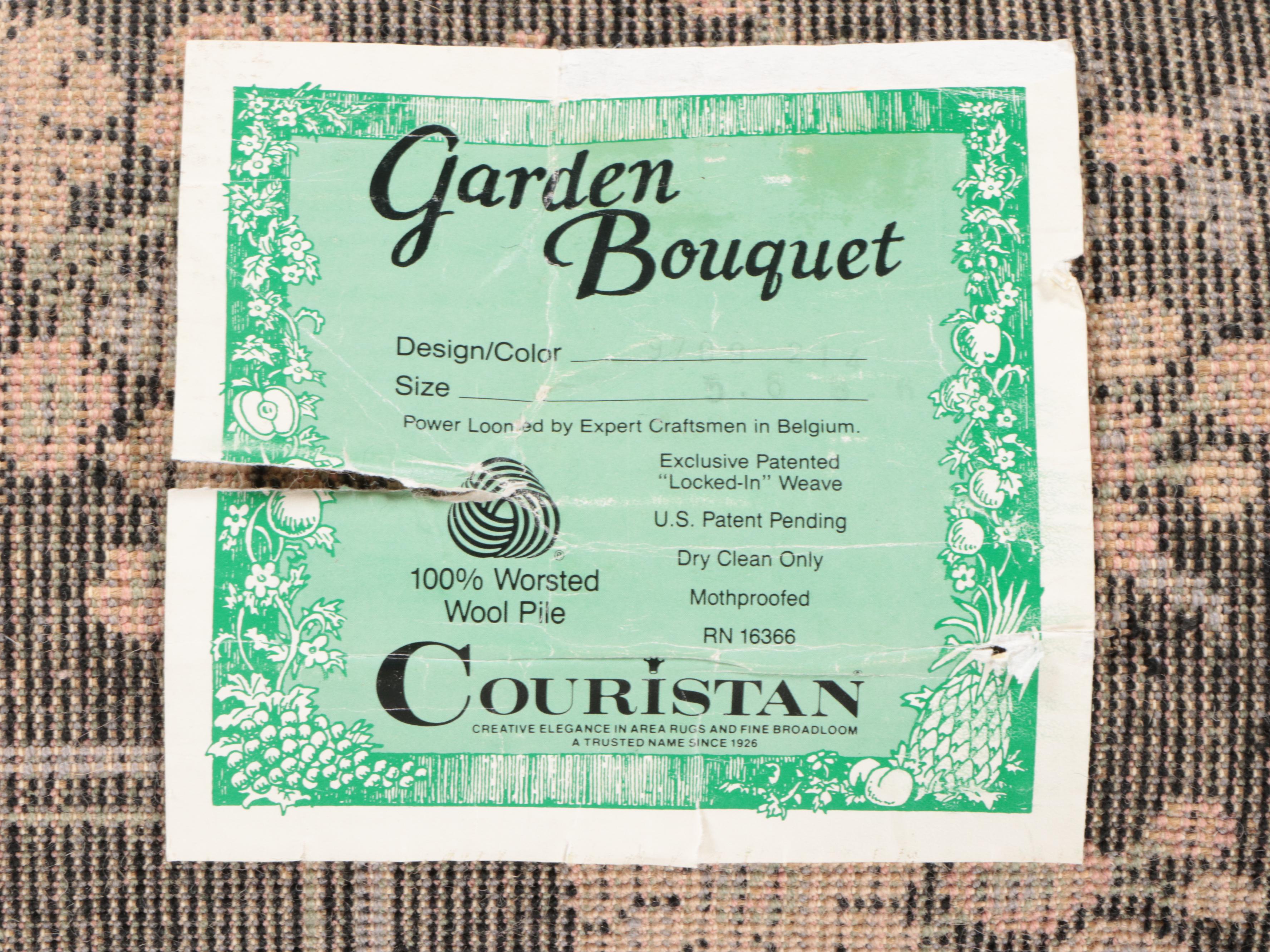 5'6 x 7'8 Power-Loomed Belgian Couristan "Garden Bouquet" Area Rug