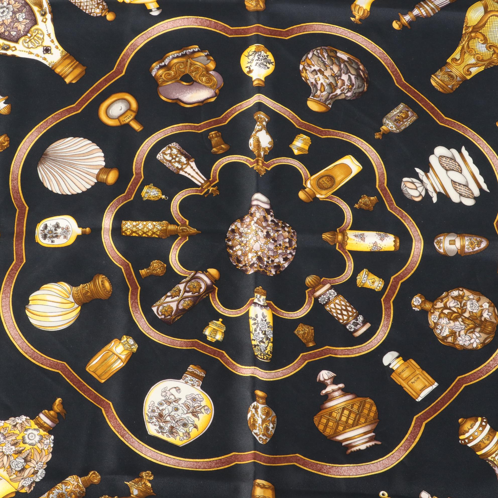 Hermès "Qu'Importe le Flacon" Silk Twill Scarf 90