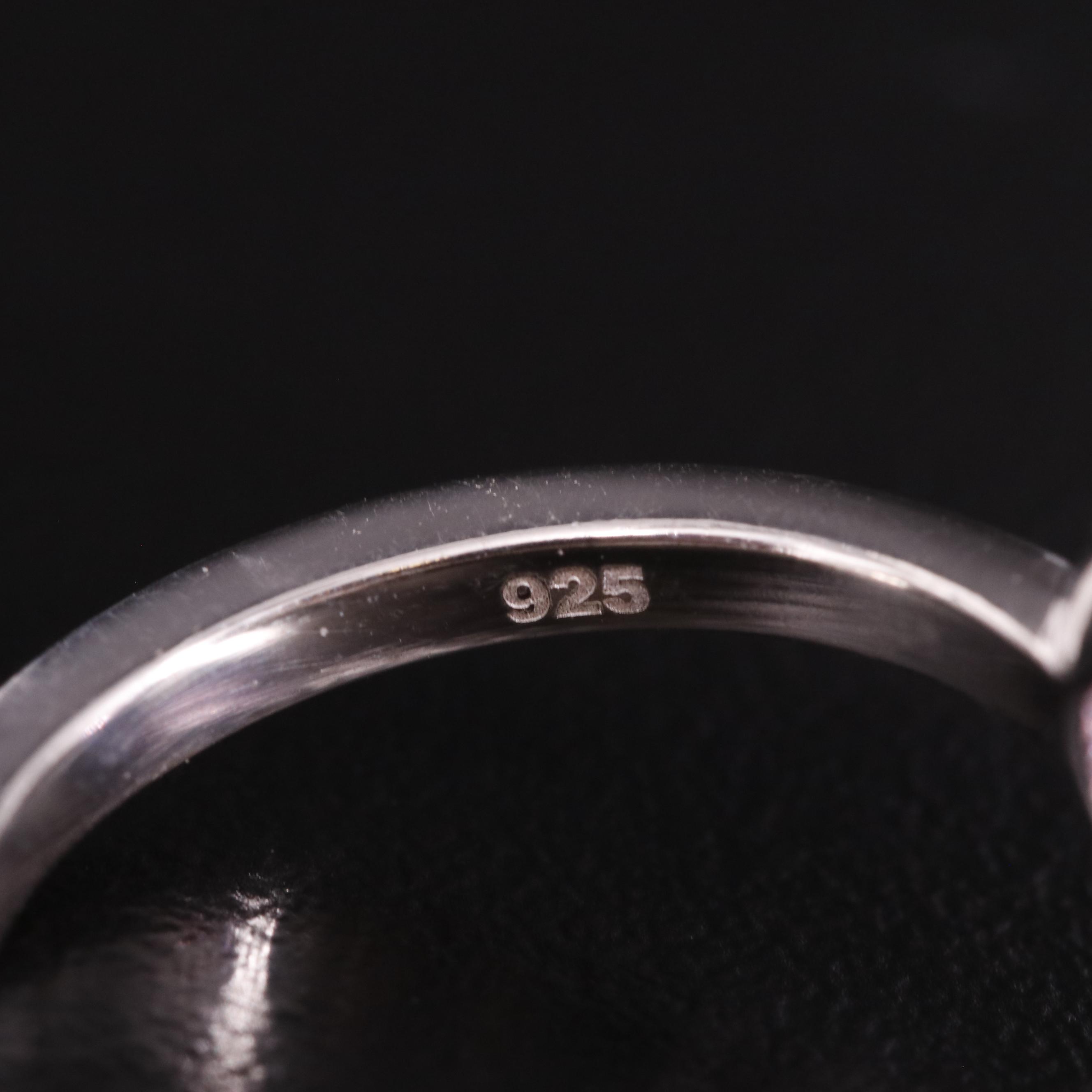 Sterling Bezel Set Amethyst Ring