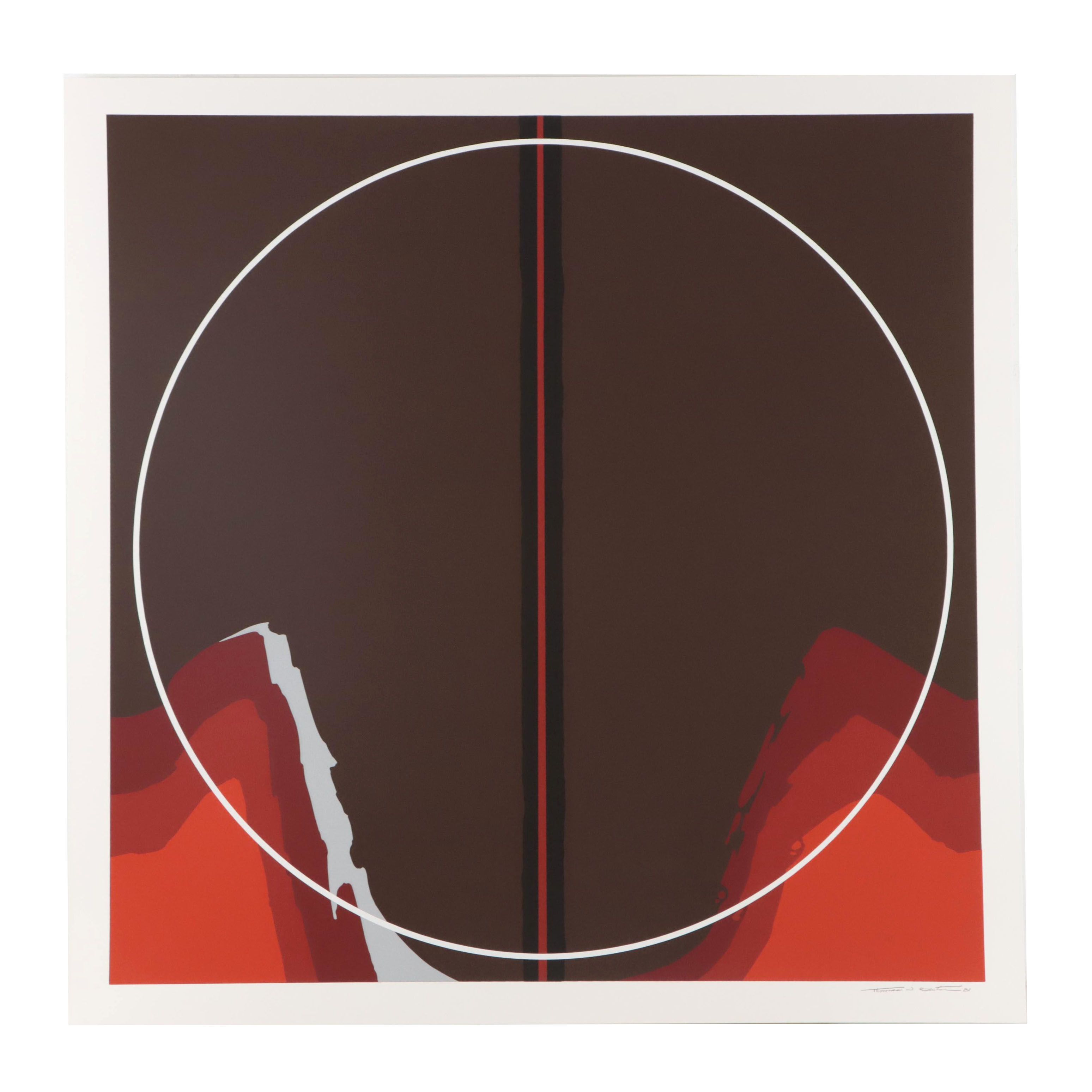 Thomas Whelan Benton Serigraph "Earth Series - Red II," 1981