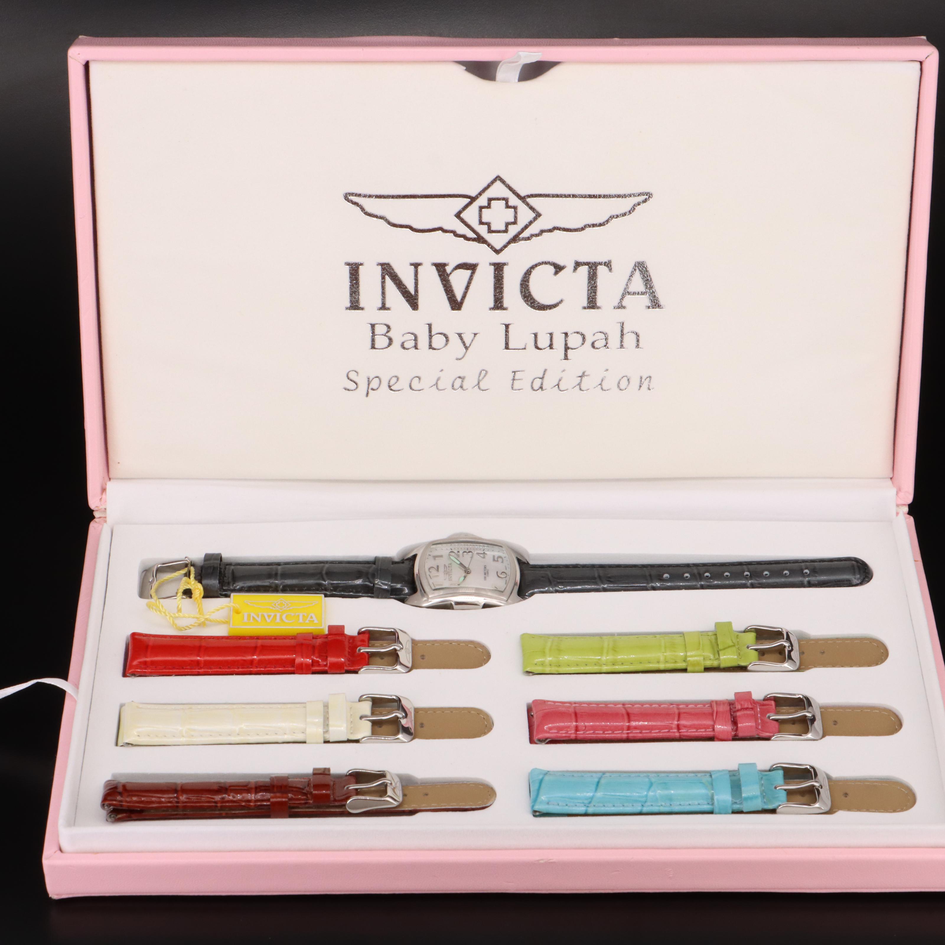 Invicta Special Edition "Baby Lupah" Quartz Watch with Additional Straps