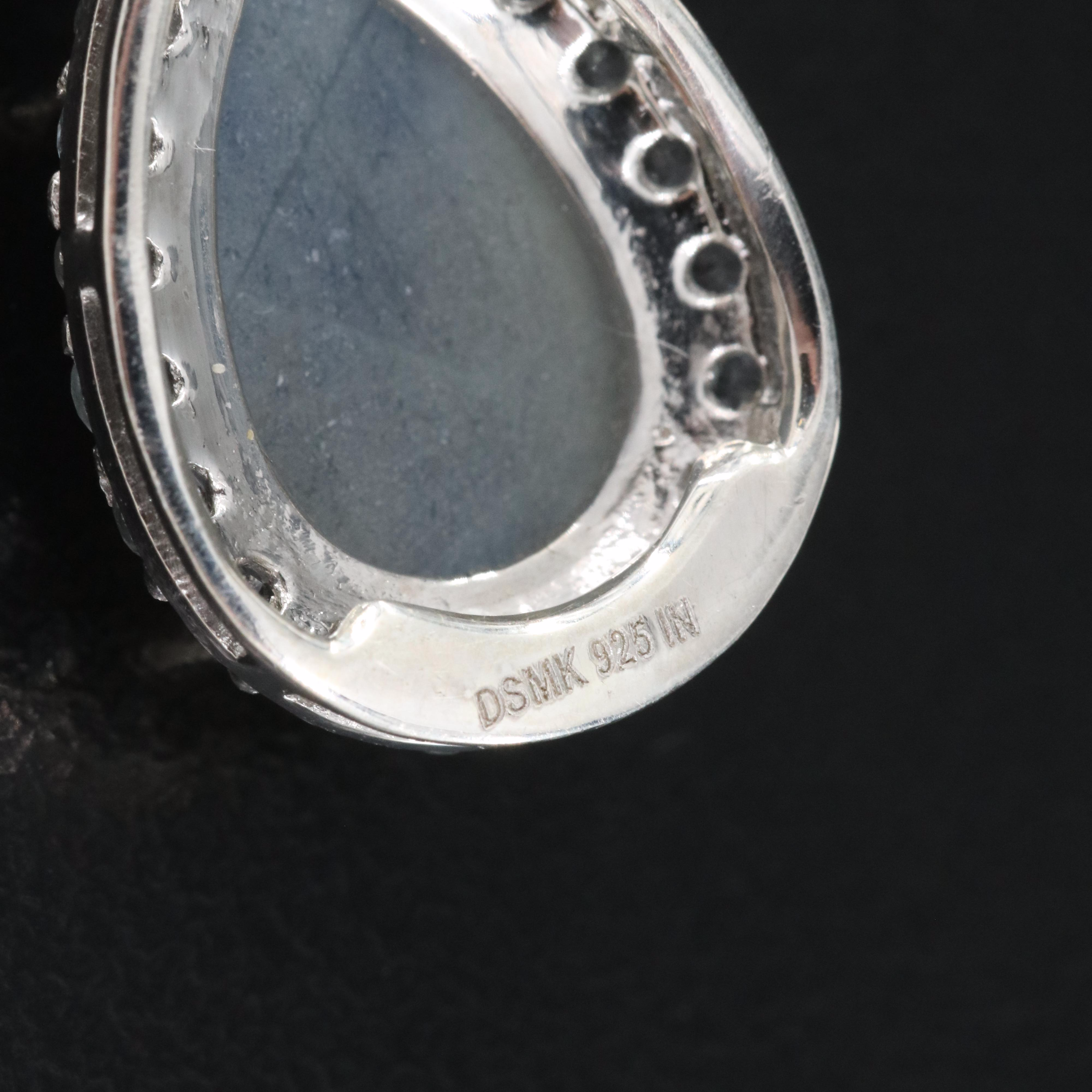 Sterling Sapphire and Topaz Earrings