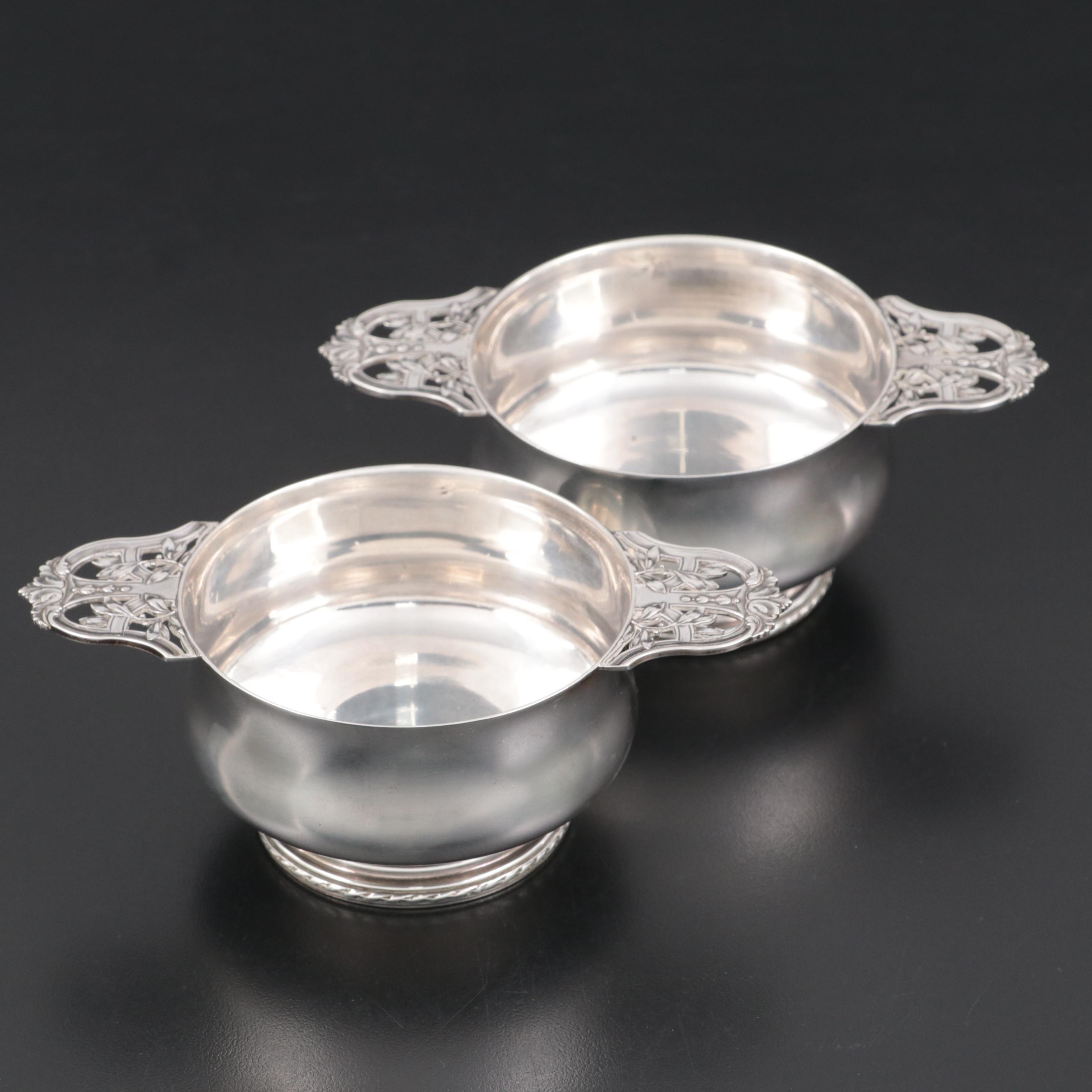 French Export 950 Silver Double-Handled Écuelles, Late 19th/ Early 20th Century