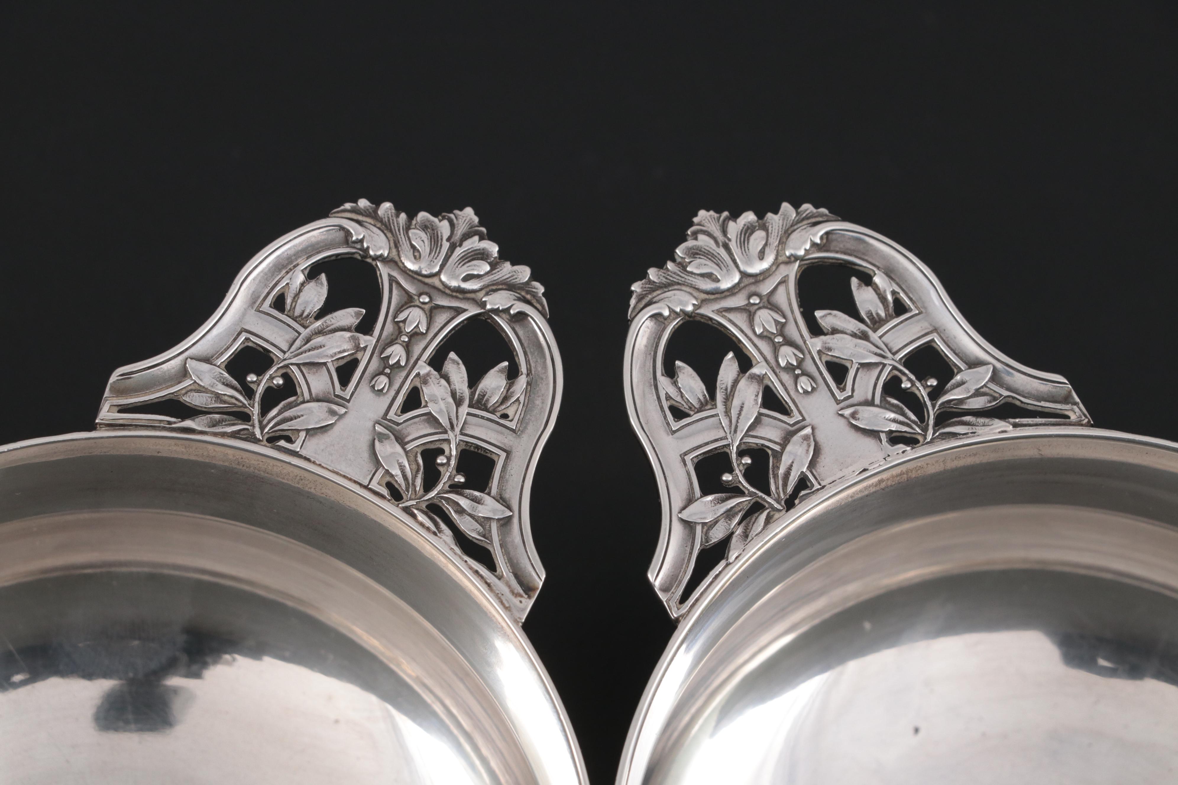French Export 950 Silver Double-Handled Écuelles, Late 19th/ Early 20th Century
