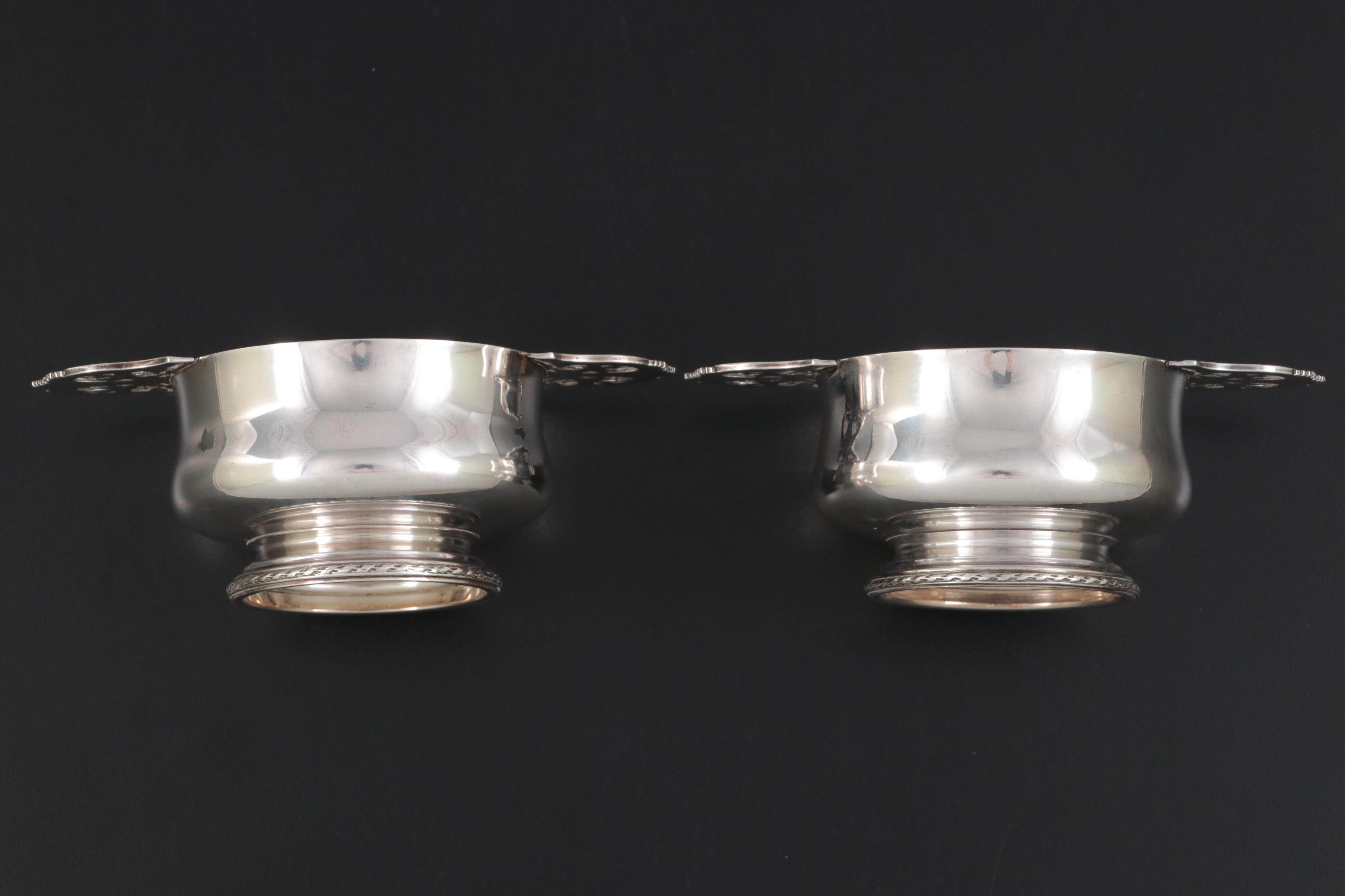 French Export 950 Silver Double-Handled Écuelles, Late 19th/ Early 20th Century