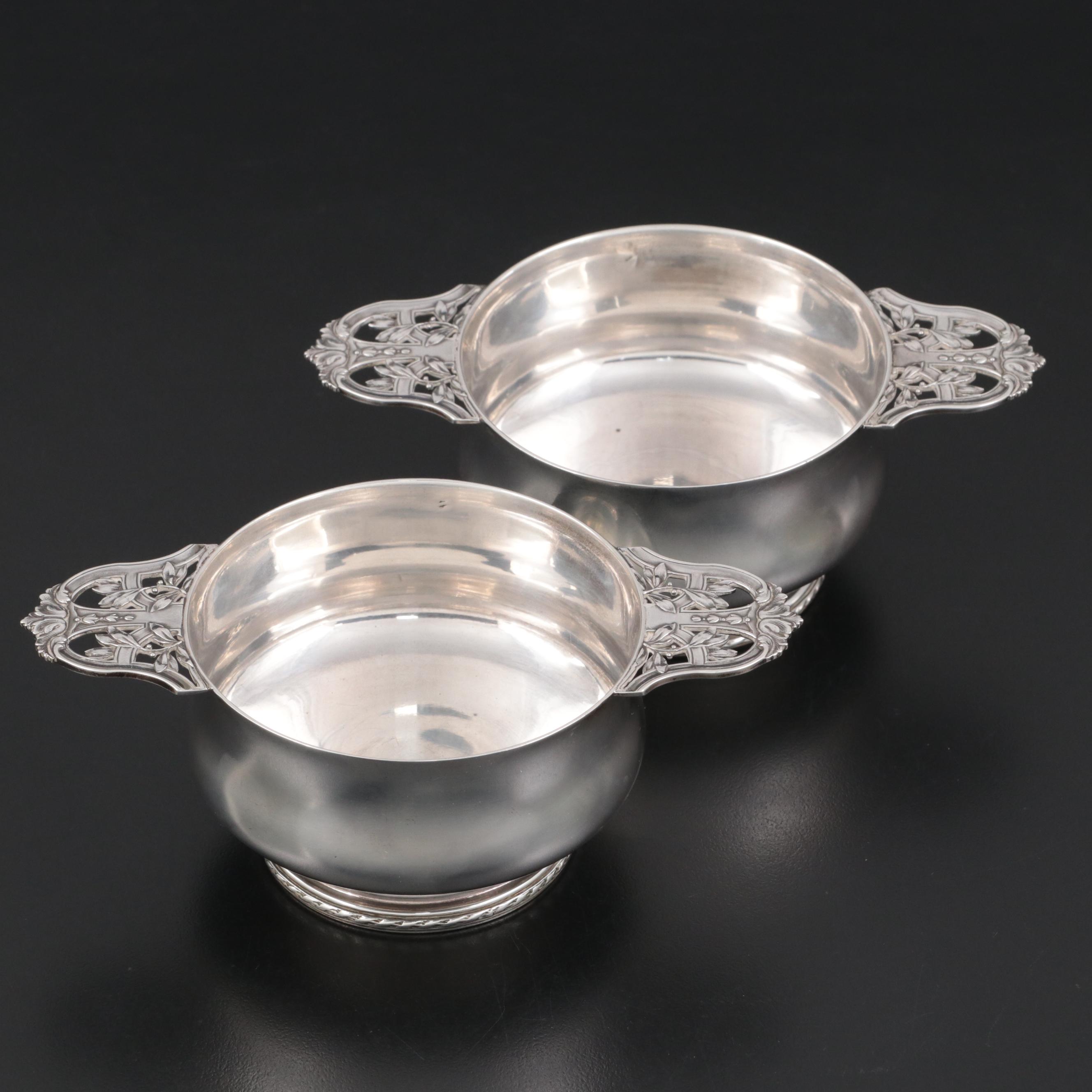 French Export 950 Silver Double-Handled Écuelles, Late 19th/ Early 20th Century