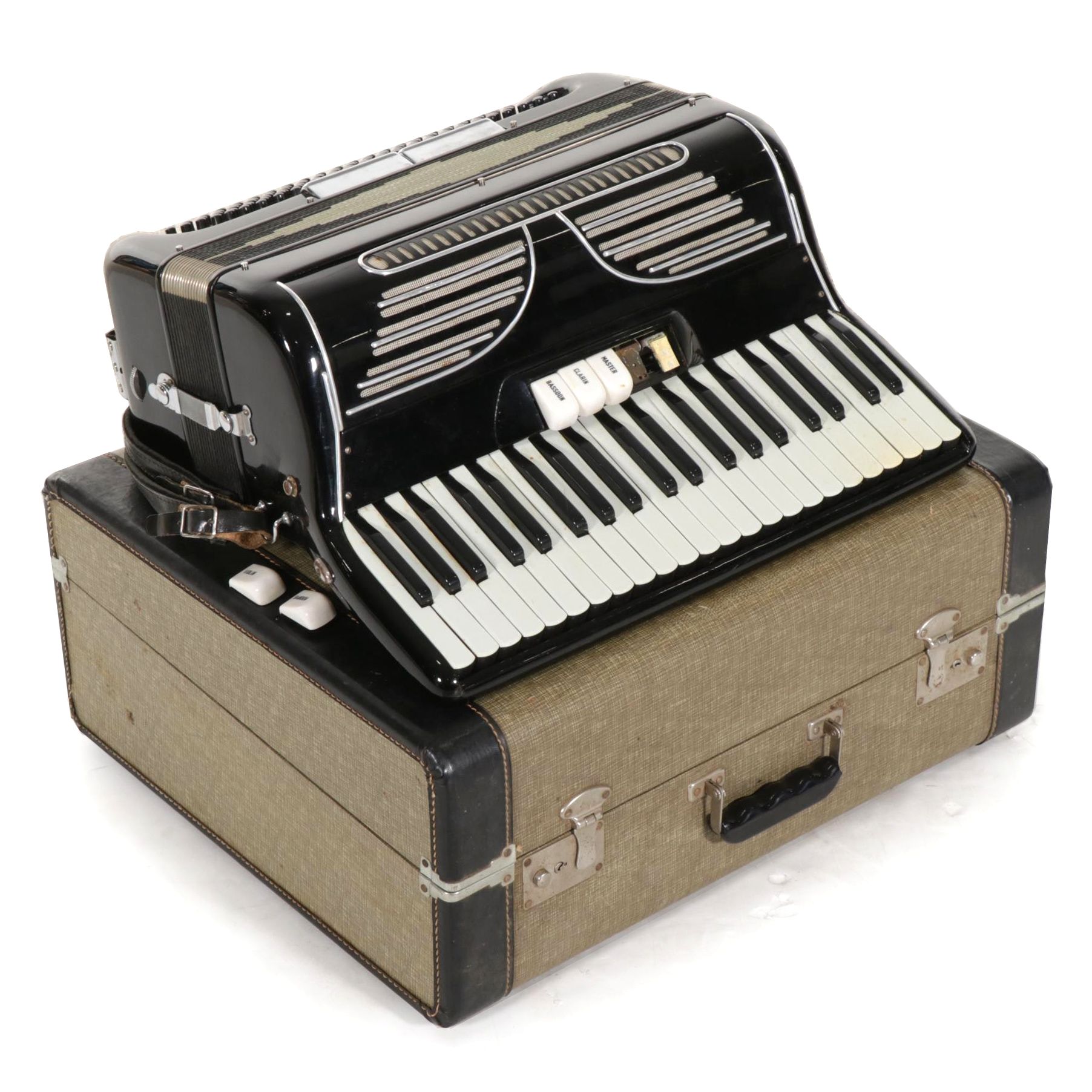 Vintage Piano Accordion with Case