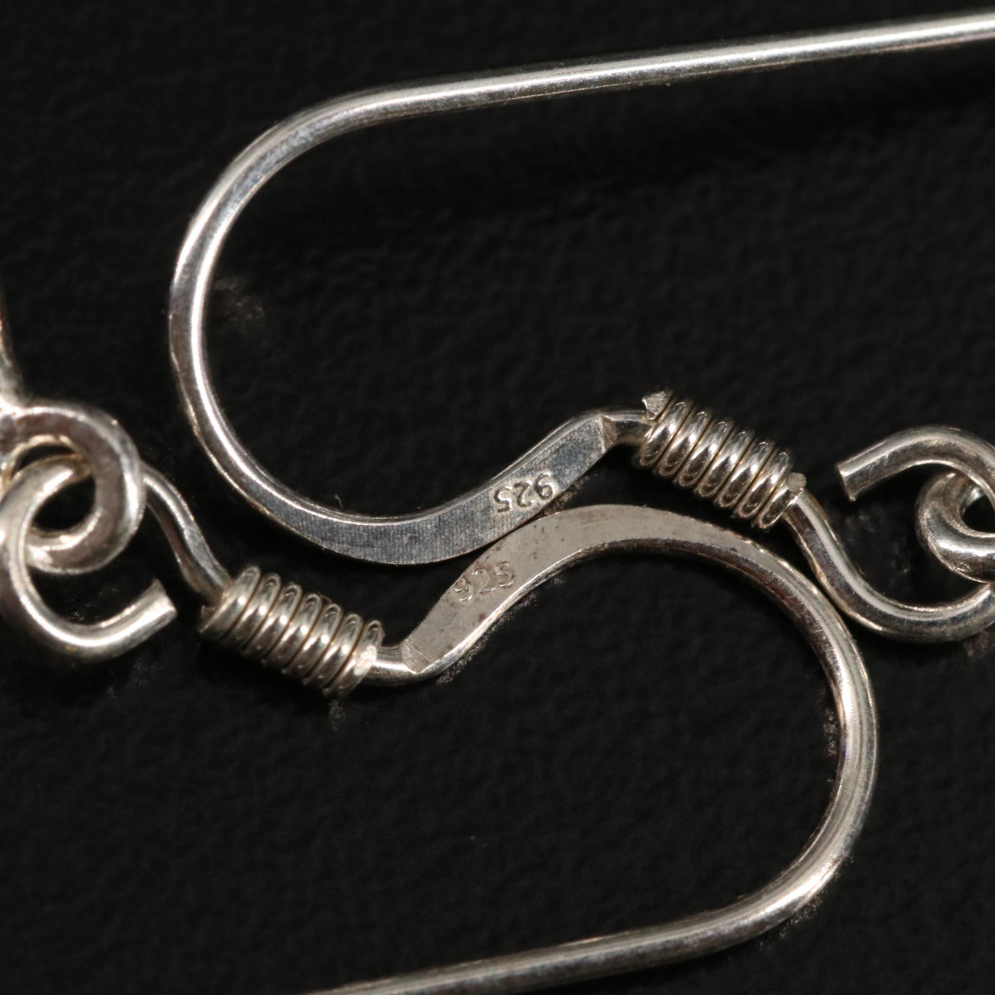 Sterling Amethyst Dangle Earrings