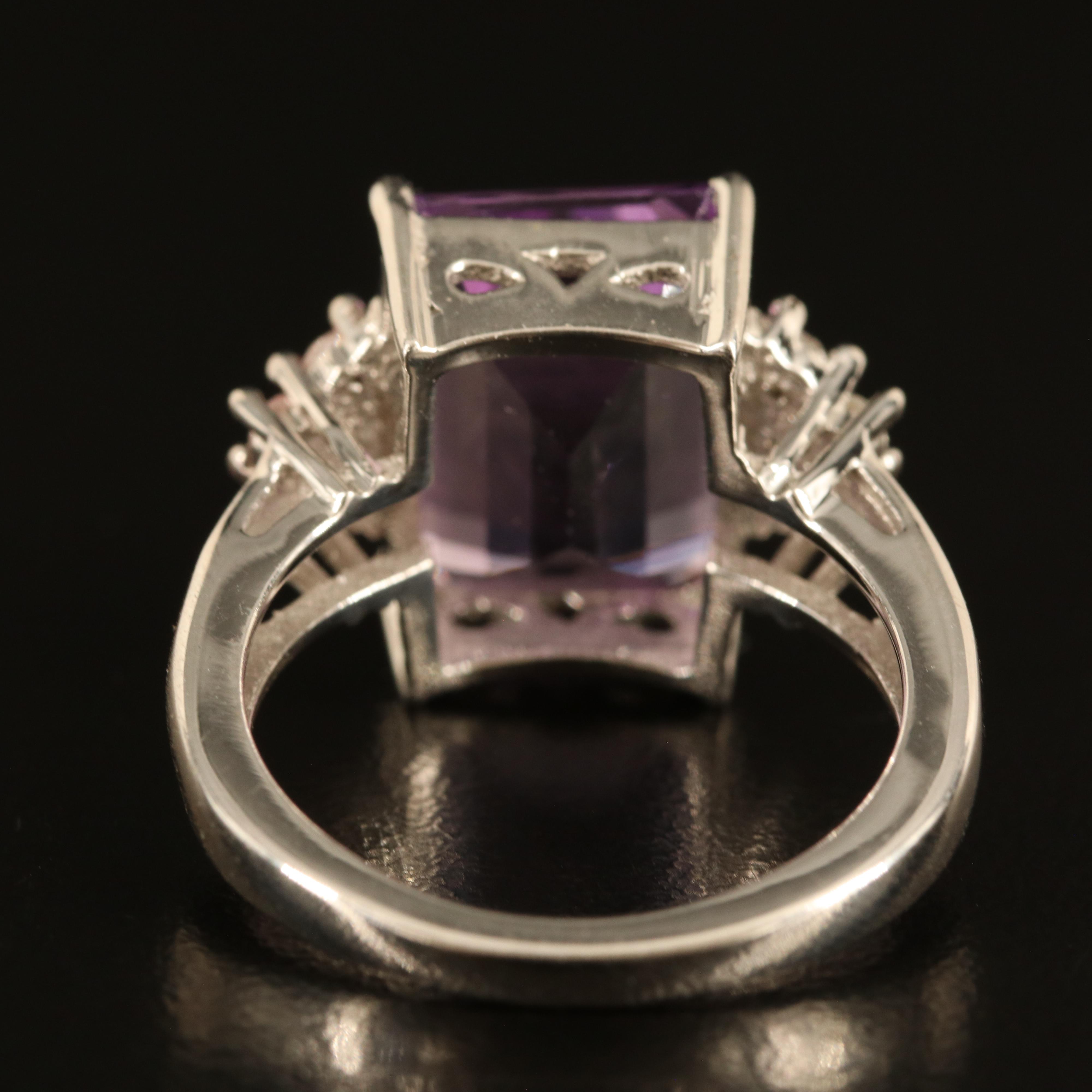 Sterling Amethyst and Topaz Ring