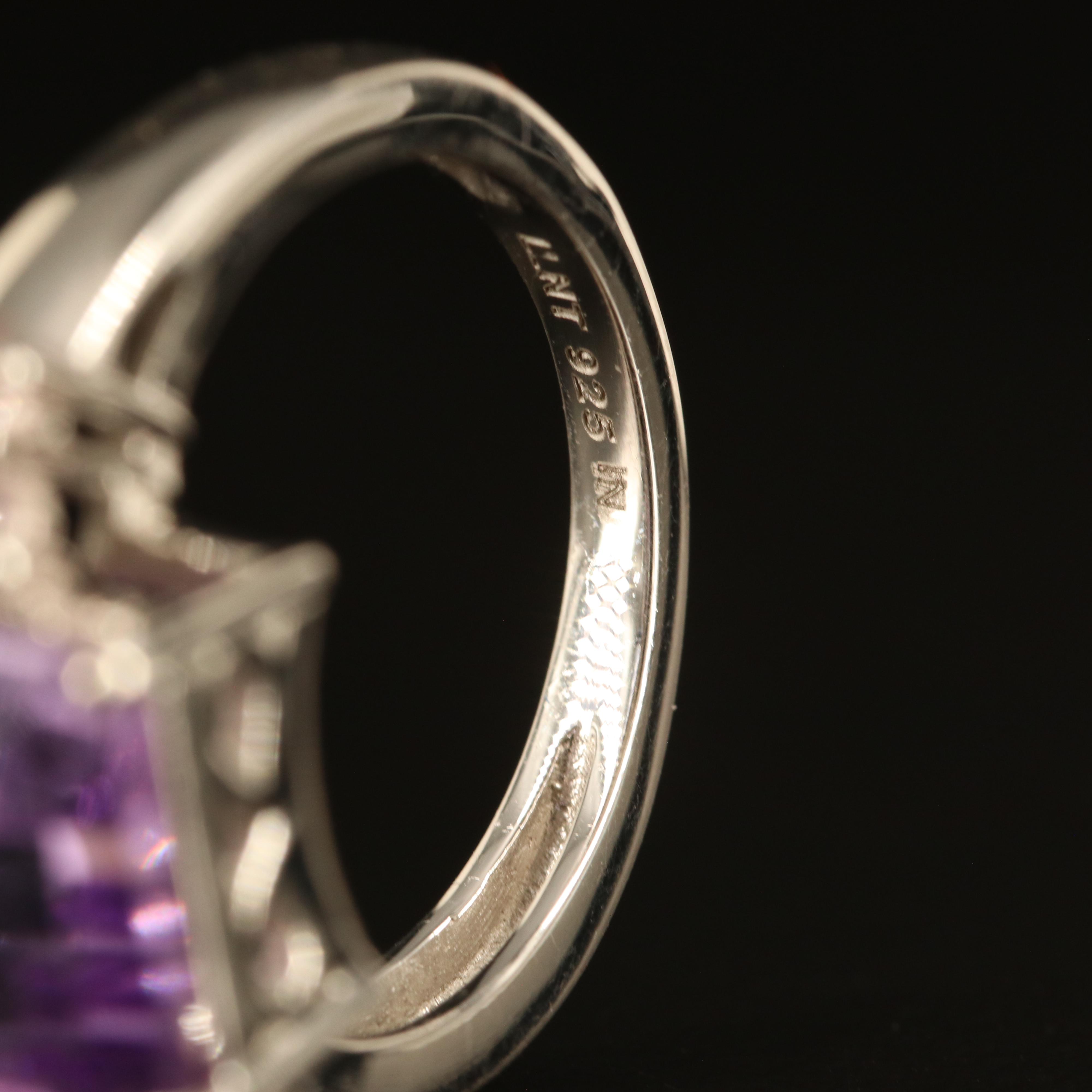 Sterling Amethyst and Topaz Ring