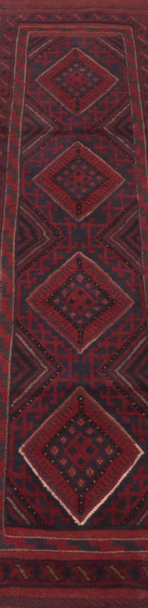 2'1 x 8'10 Handwoven Mixed-Technique Afghan Baluch Carpet Runner