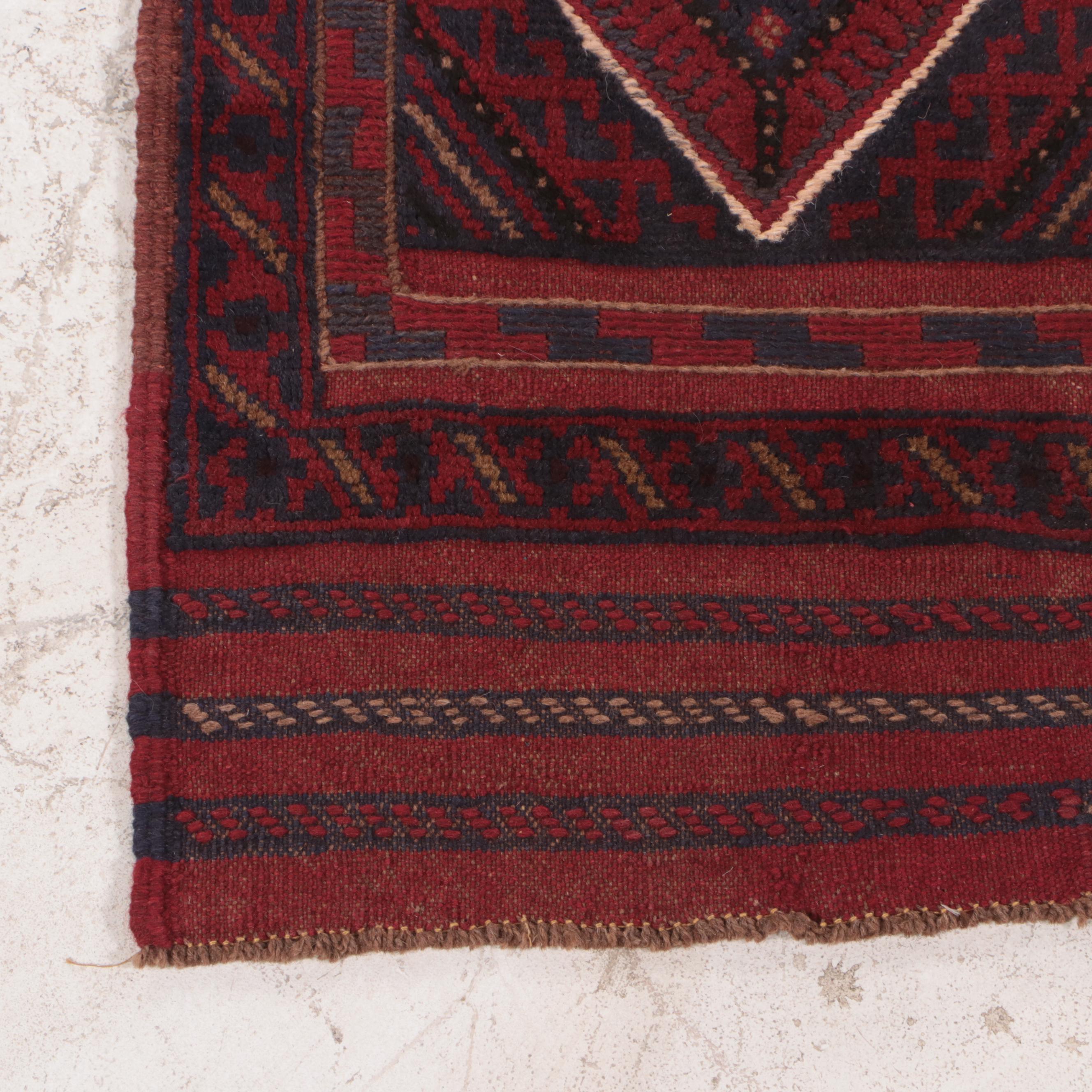 2'1 x 8'10 Handwoven Mixed-Technique Afghan Baluch Carpet Runner